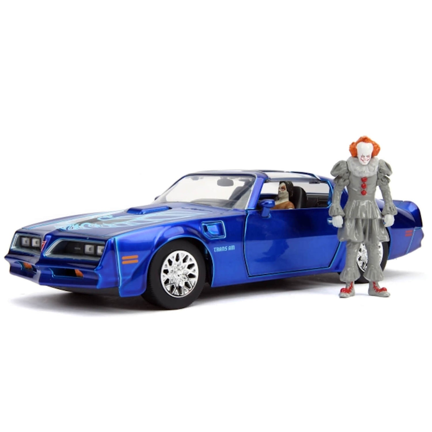 Jada Die Cast IT 1:24 Henry Bower's Pontiac Firebird and Pennywise Figure