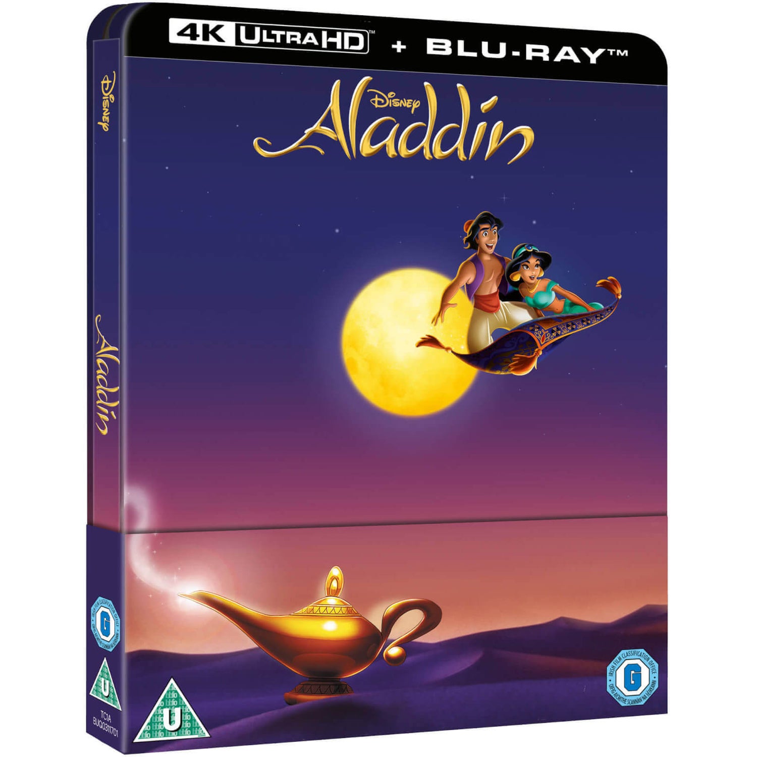 Aladdin (Animation) – 4K Ultra HD Zavvi Exclusive Steelbook (Includes 2D Blu-ray)