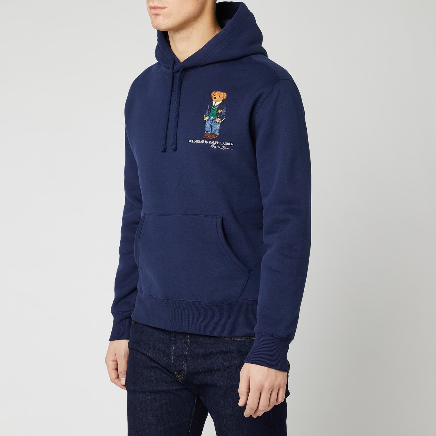 polo bear hoodie navy