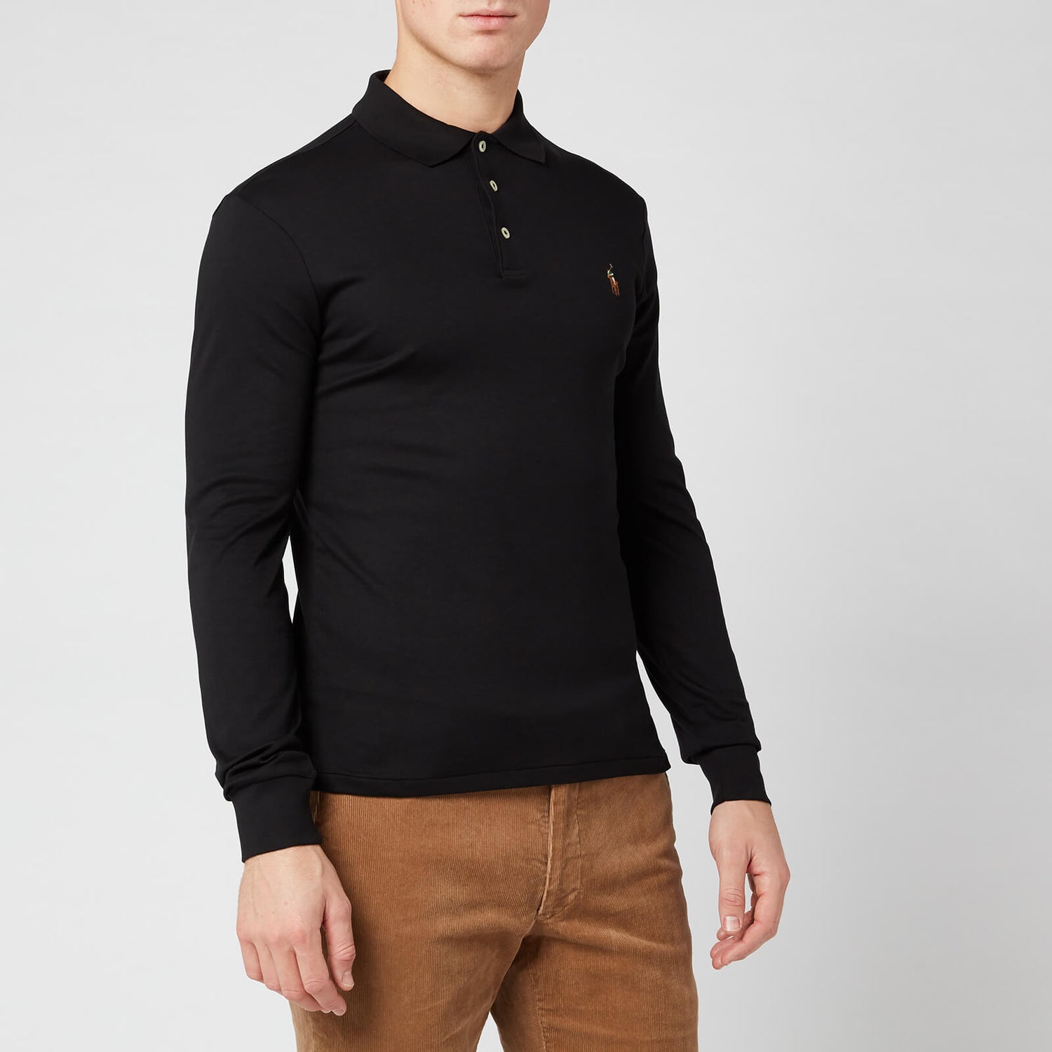 ralph lauren pima cotton long sleeve polo shirt