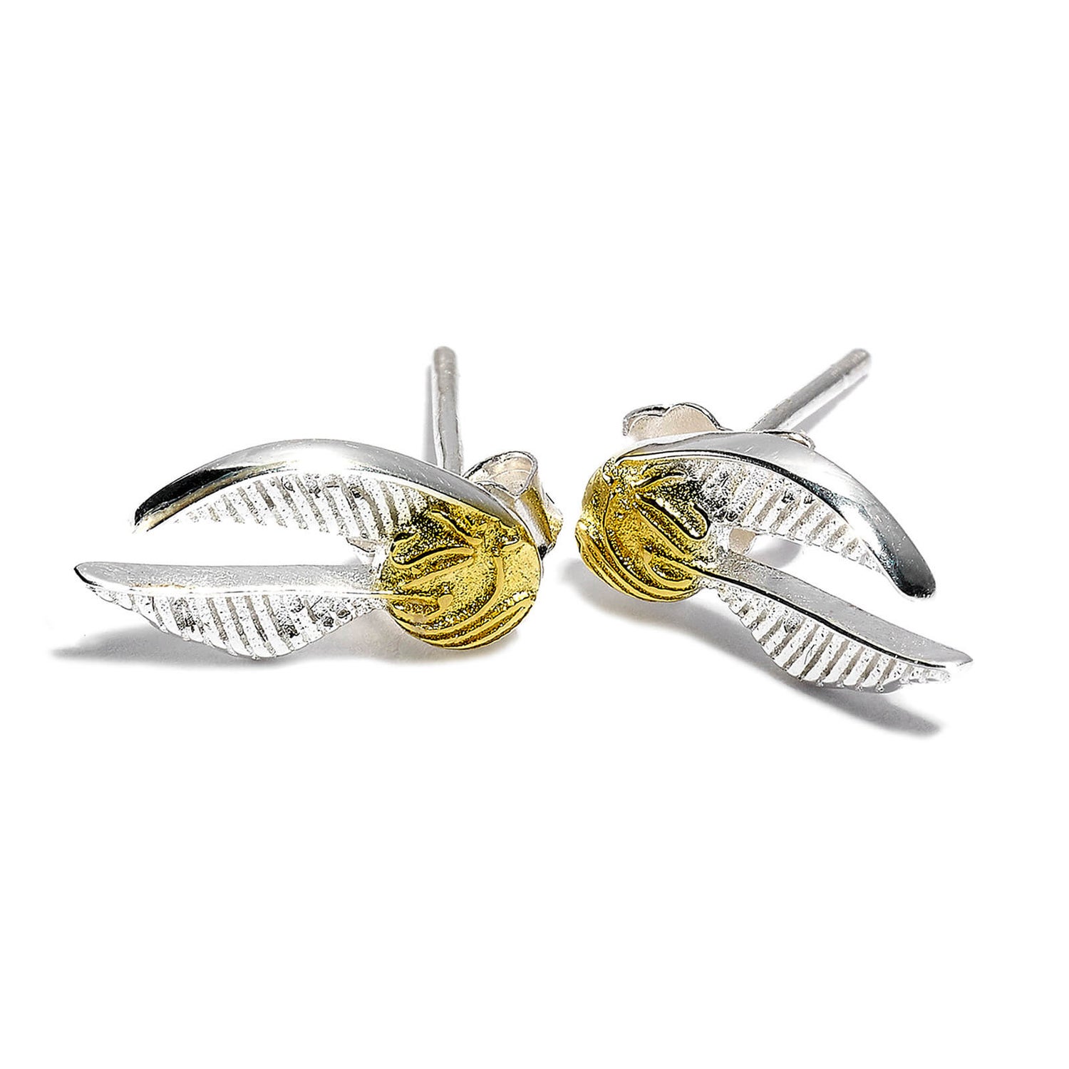 Boucles d'oreilles en argent du mouchard doré Harry Potter