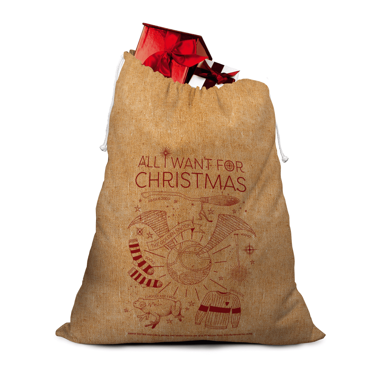 Harry Potter Officially Licensed Christmas Hessian Sack Merchandise Zavvi US