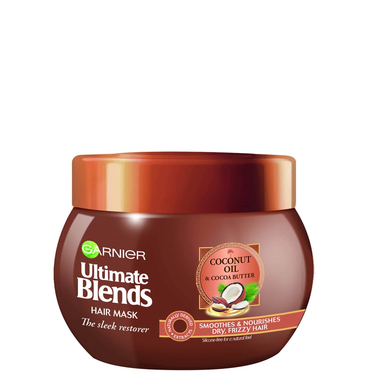Garnier Ultimate Blends maschera trattamento per capelli crespi all'olio di cocco 300 ml