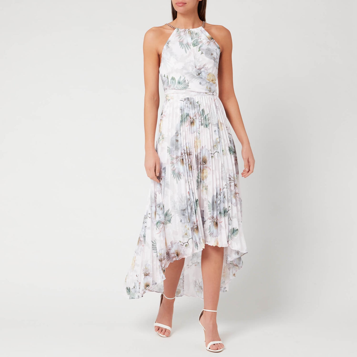 Ted Baker Women s Daniiey Woodland Pleated Maxi Dress Pink TheHut