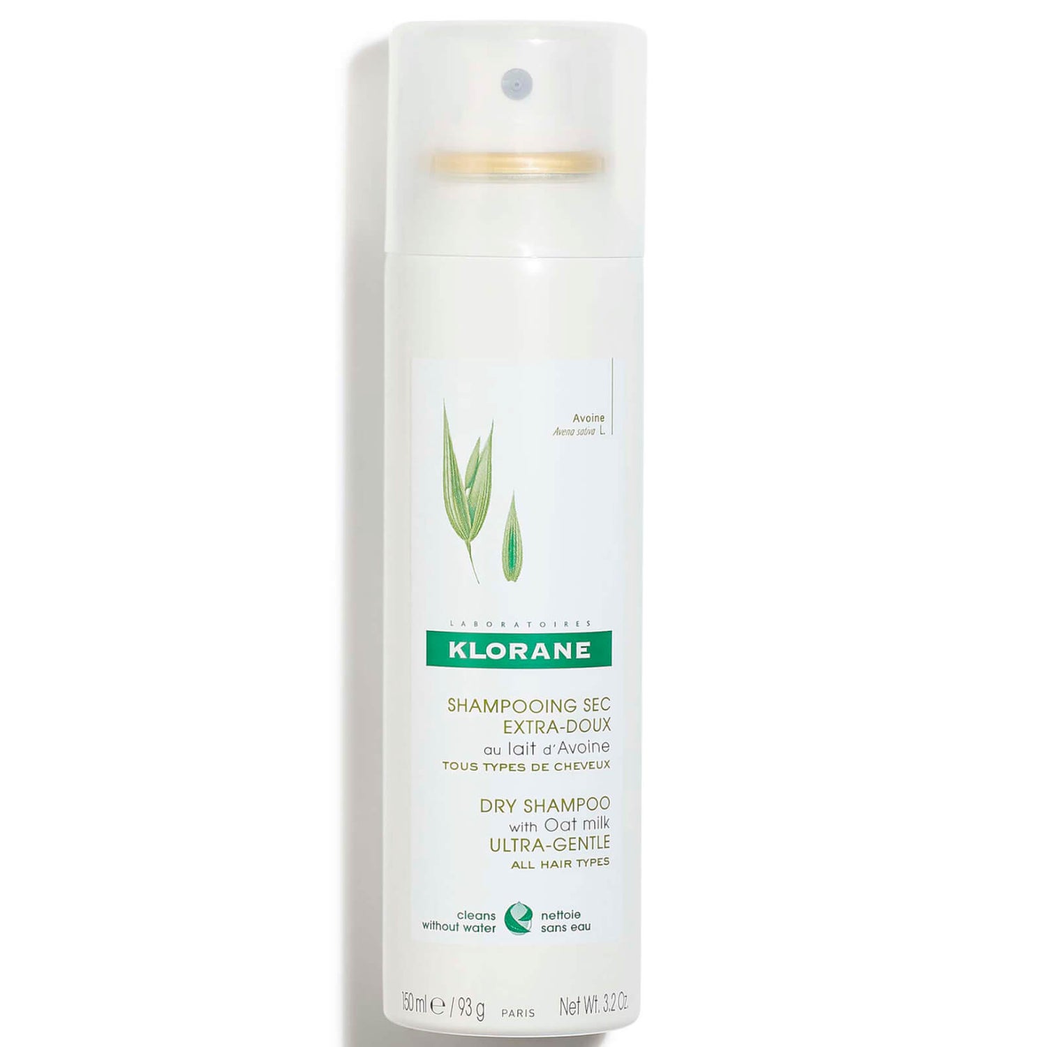 Klorane Dry Shampoo with Oat Milk - All Hair Types 3.2 oz.