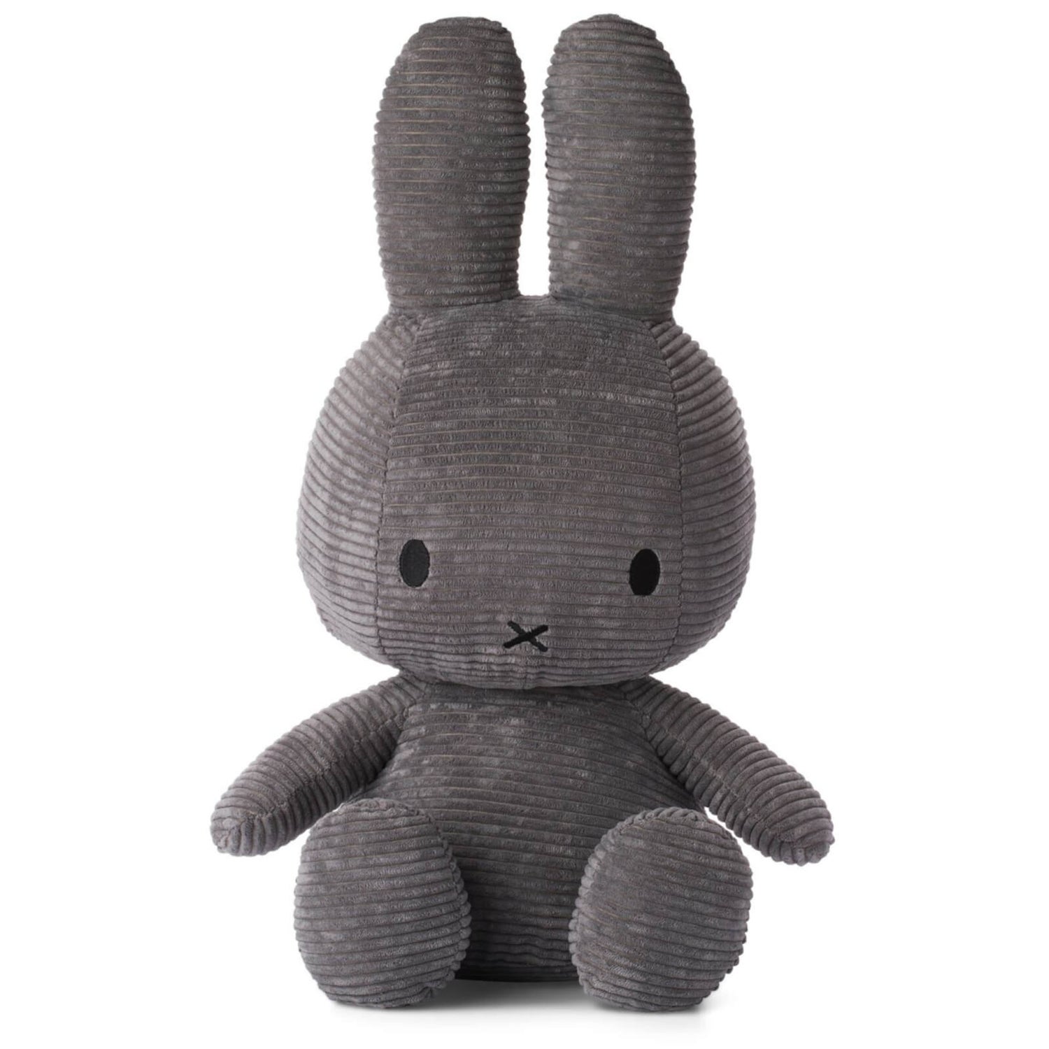 Miffy Sitting Corduroy 50cm Soft Toy - Dark Grey