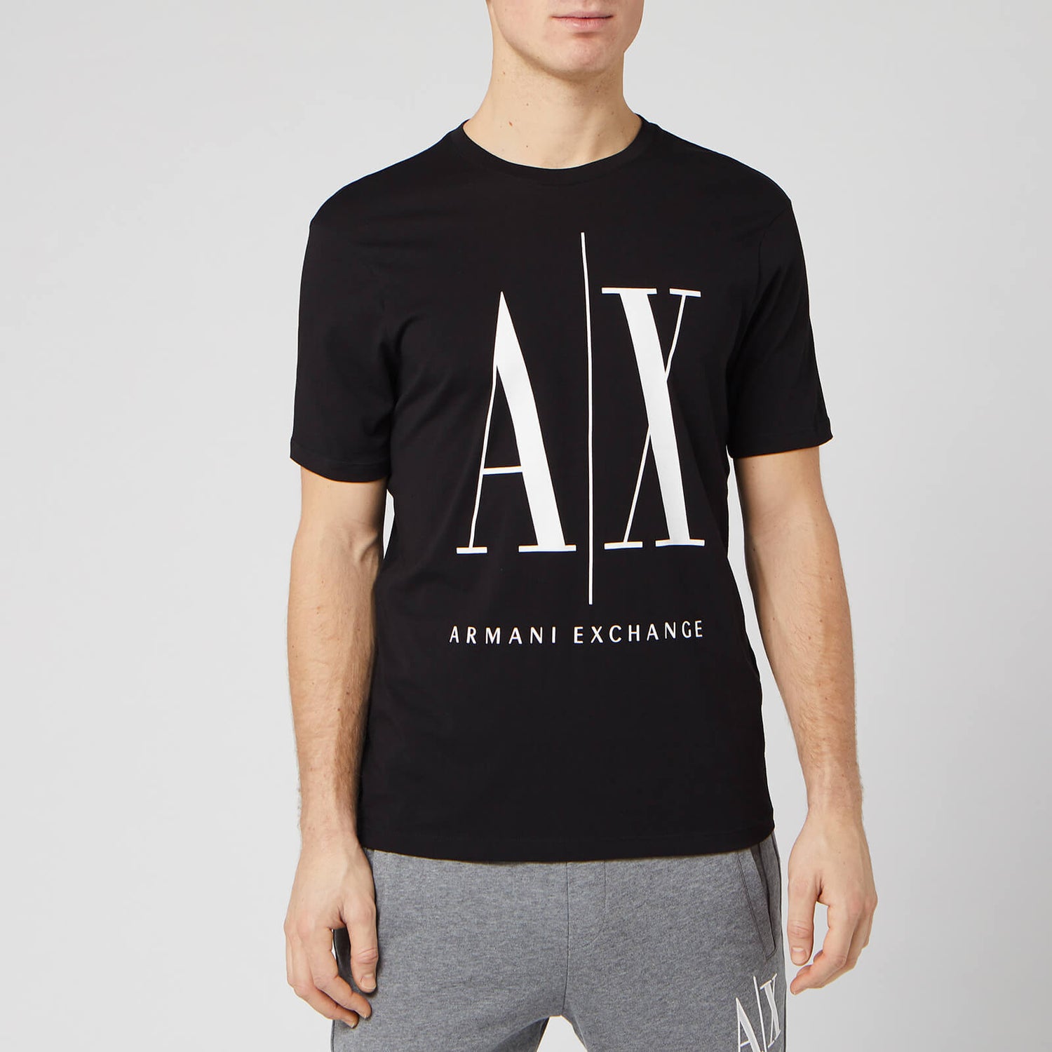 Armani Exchange Men's Large Ax Logo T-Shirt - Black | TheHut.com