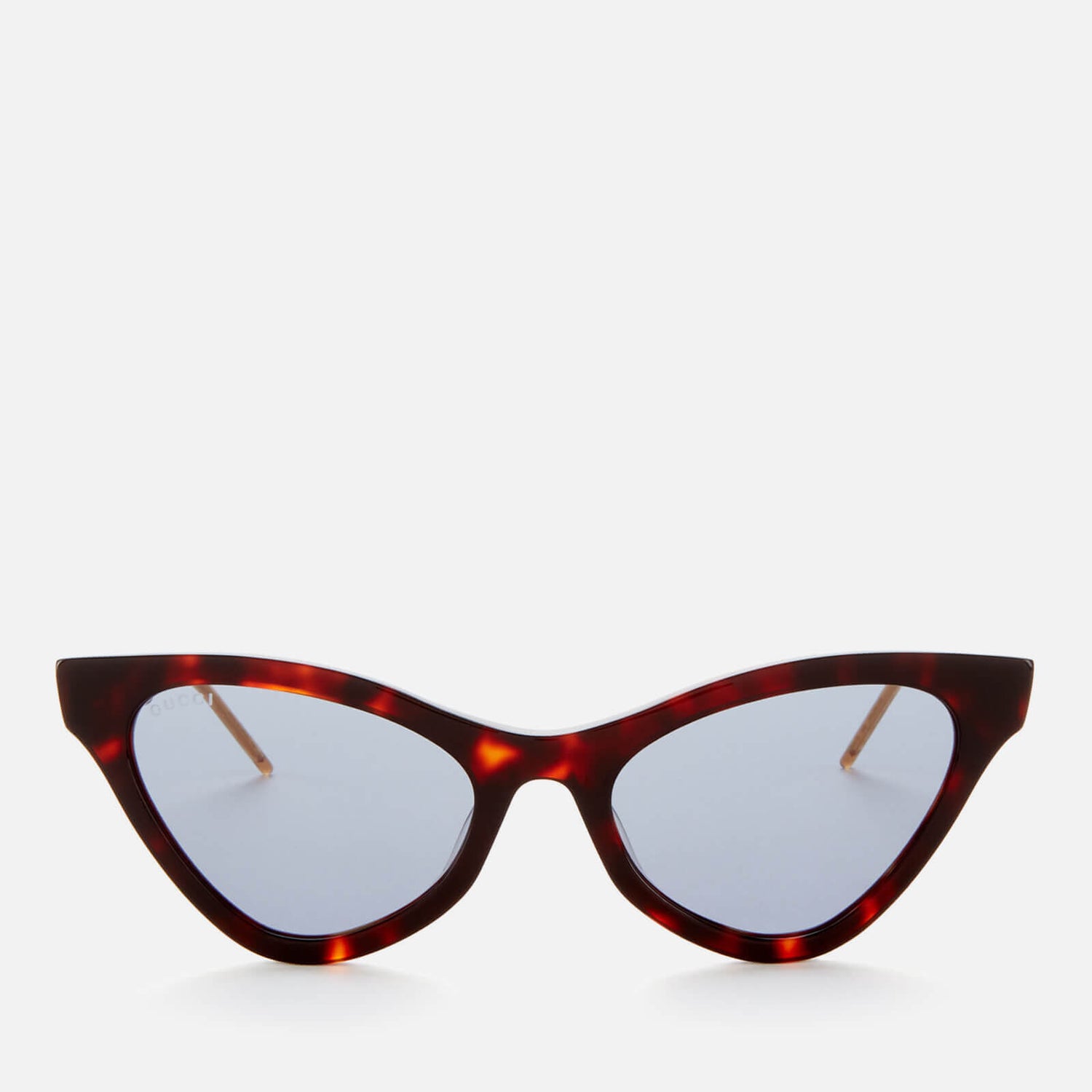 Gucci Women's Cat Eye Acetate Sunglasses - Havana/Blue