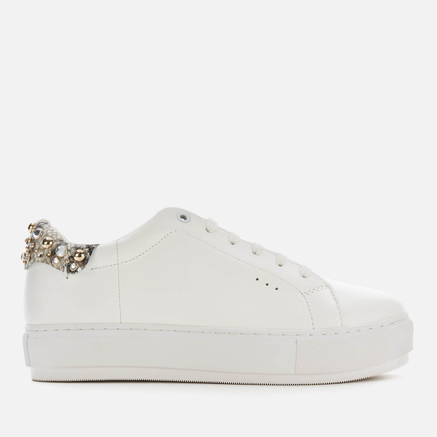 kurt geiger white platform trainers