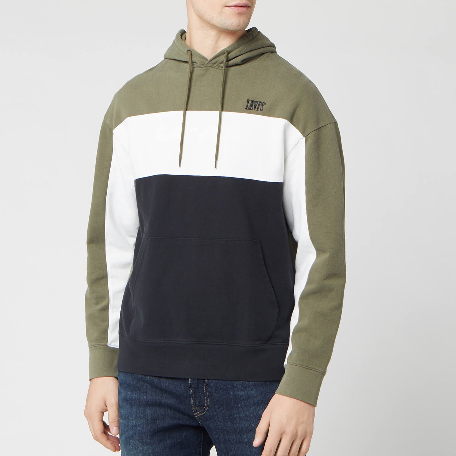 Levi's Men's Colorblock Hoodie - Olive Night 