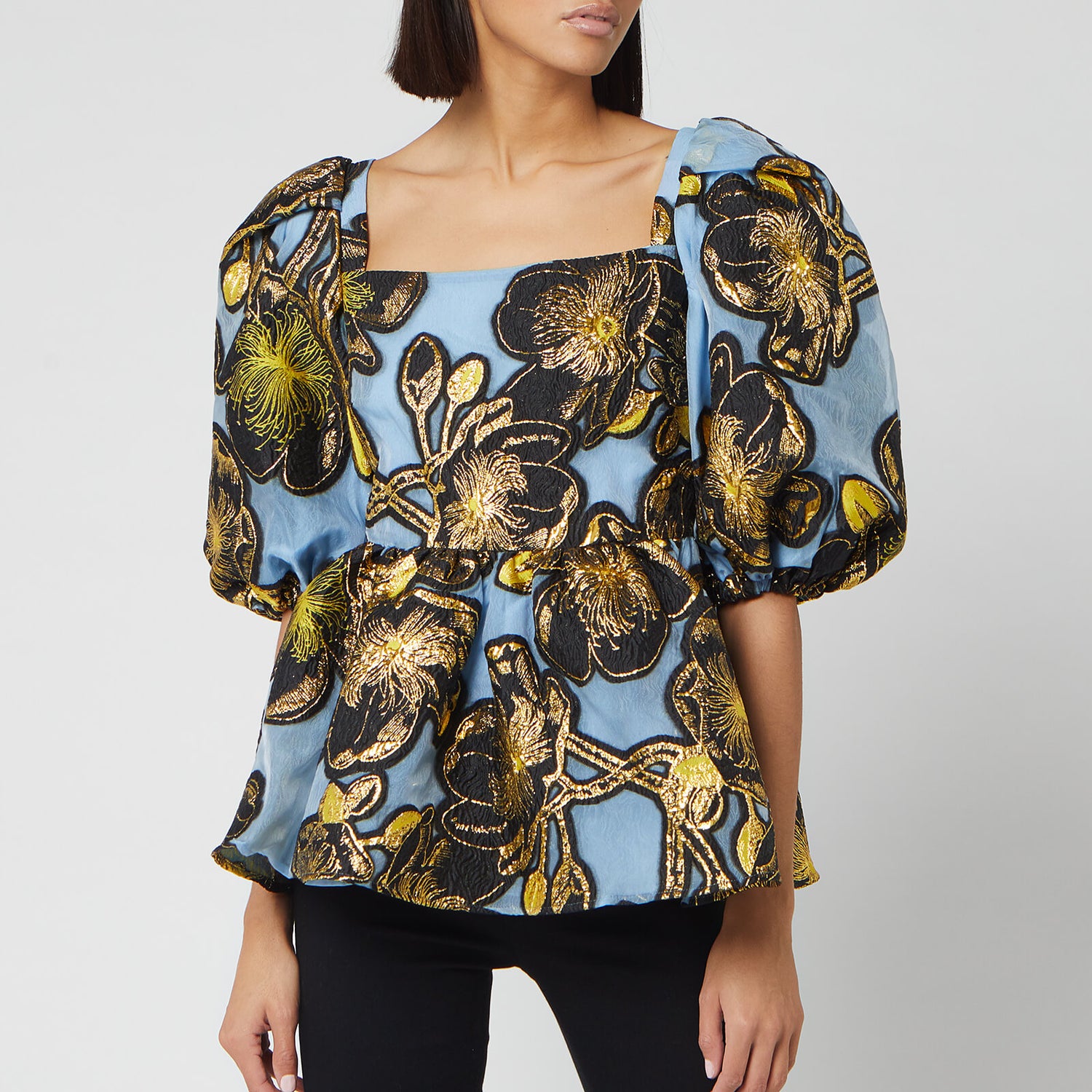 Stine Goya Women S Irene Organza Top Jasmine Gold Free Uk Delivery Available