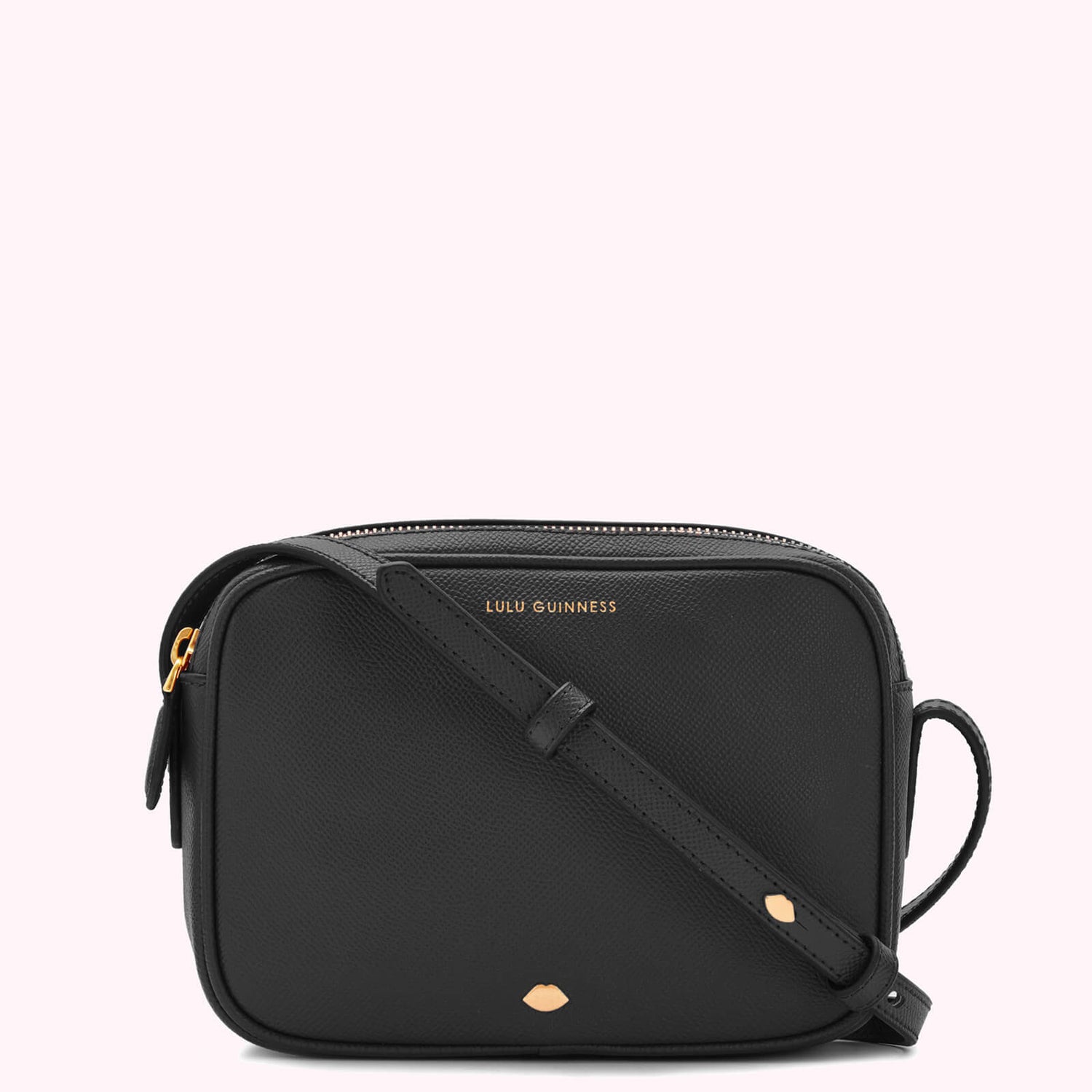 Lulu Guinness Women s Lip Pin Cole Cross Body Bag Black TheHut