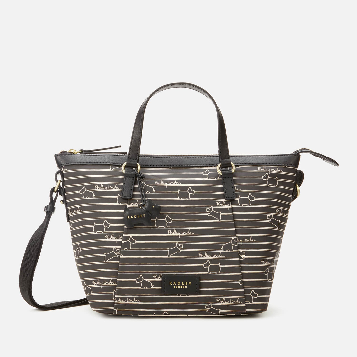 Radley Women s Radley Stripe Oilskin Medium Ziptop Multiway Bag
