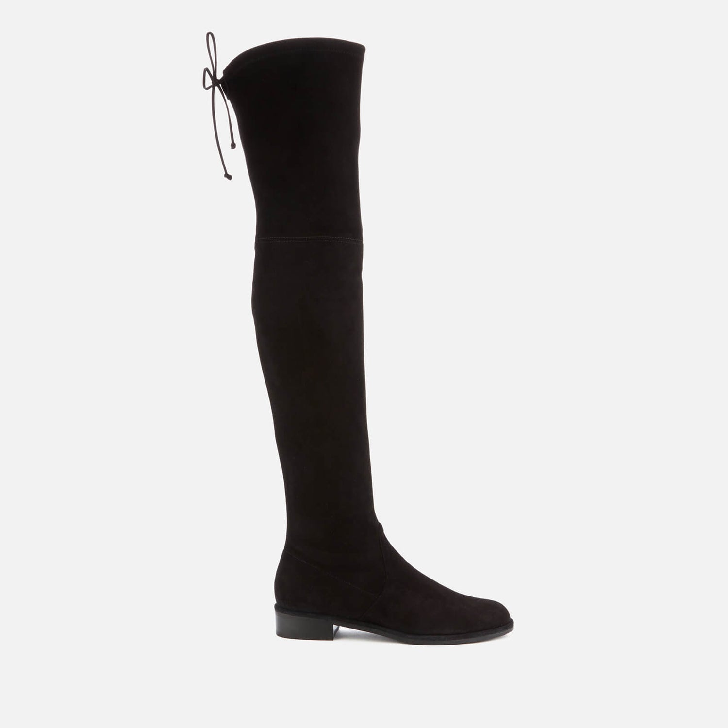 Stuart Weitzman Women's Lowland Suede Over The Knee Flat Boots - Black - UK 3