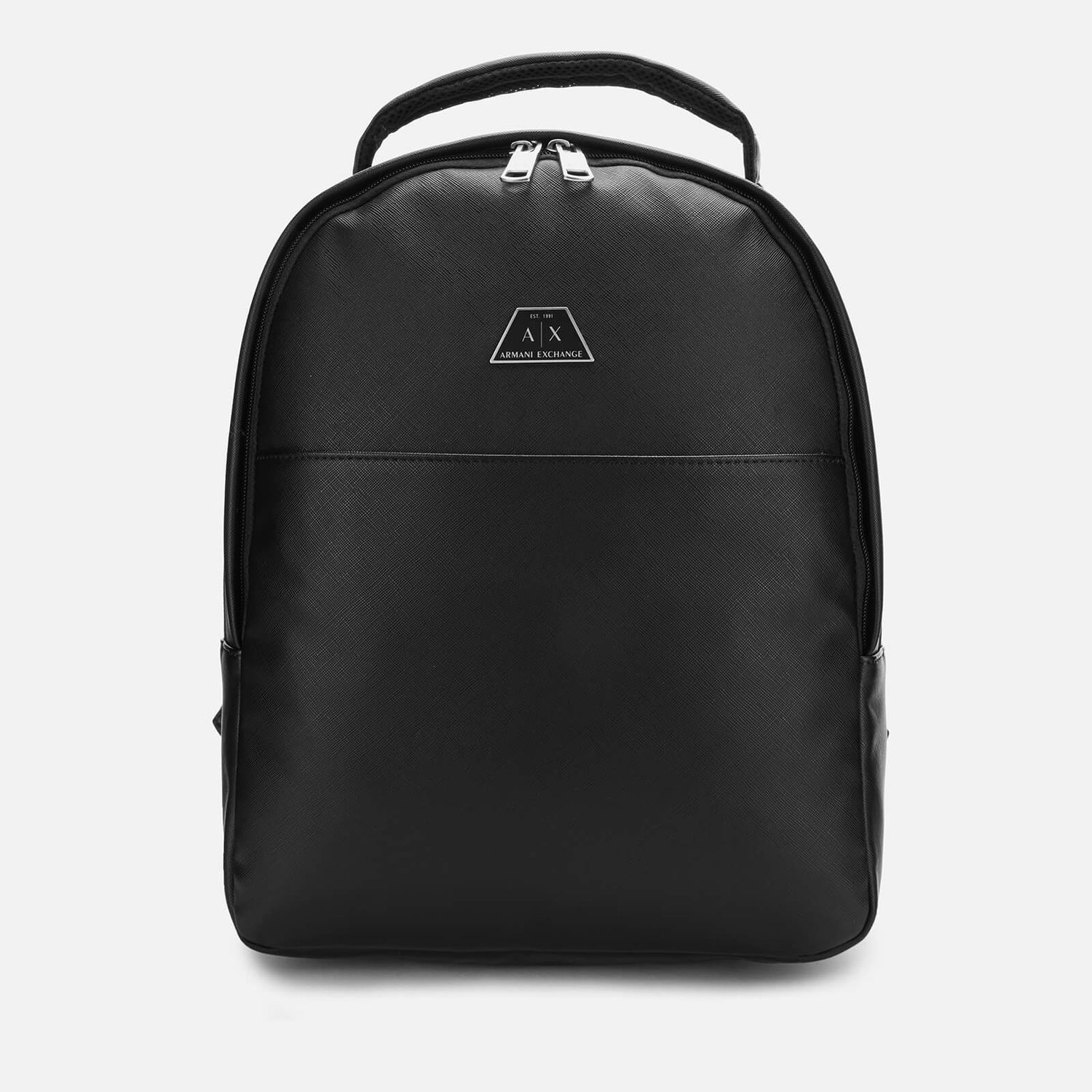 Armani Exchange Men's Metal Logo Backpack - Black