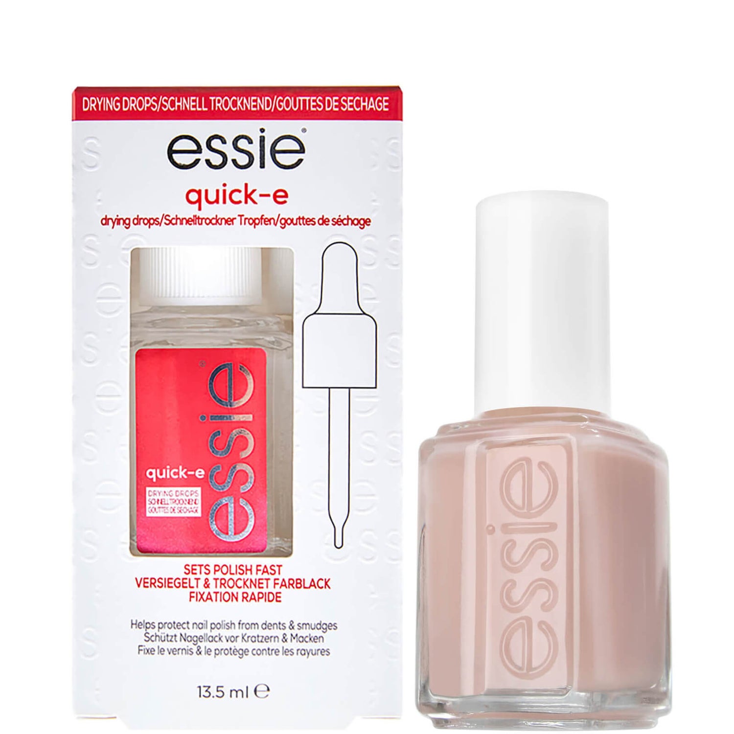 Essie Ballet Slippers Pink Nail Polish and Quick Dry Drops Kit Exclusive (Worth £16.98)