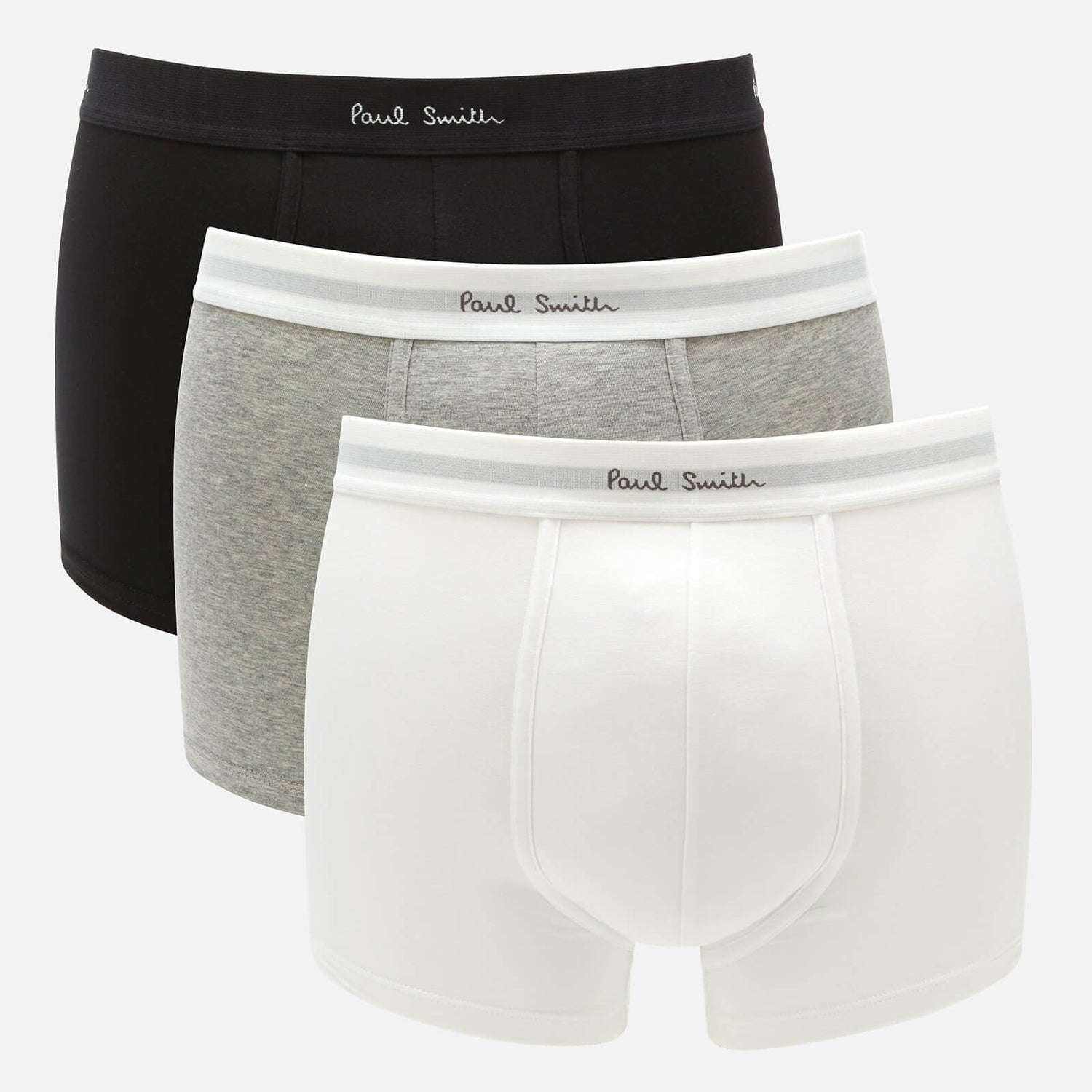 PS Paul Smith Men's 3-Pack Trunk Boxer Shorts - White/Grey/Black - S