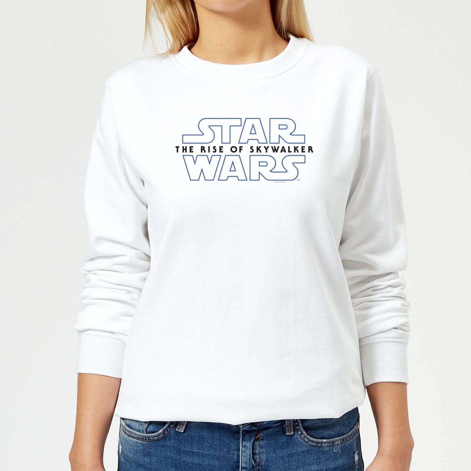 Star Wars The Rise Of Skywalker Logo Women's Sweatshirt White