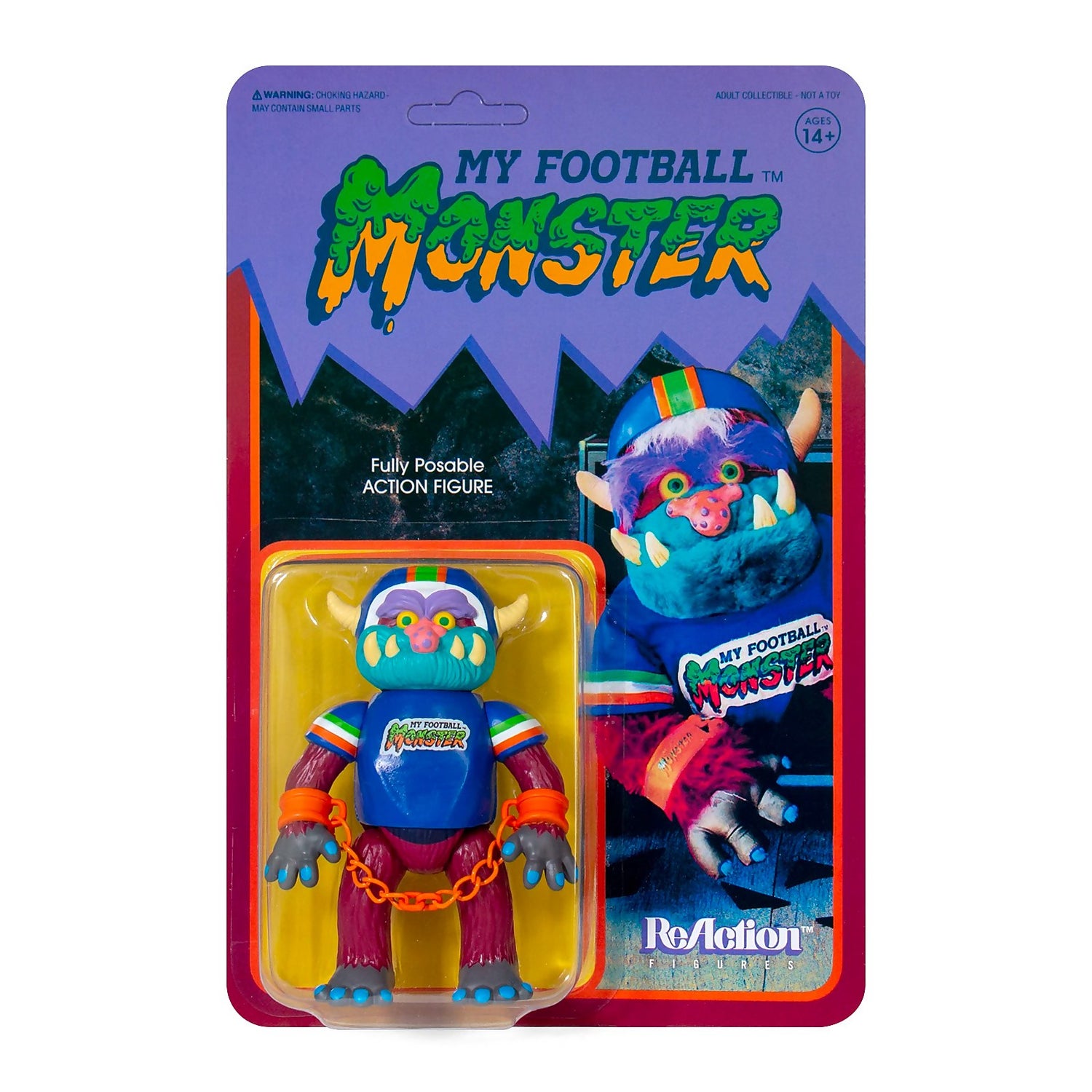 最安値 Super7 Monster Football - Figure ReAction Monster Pet My 
