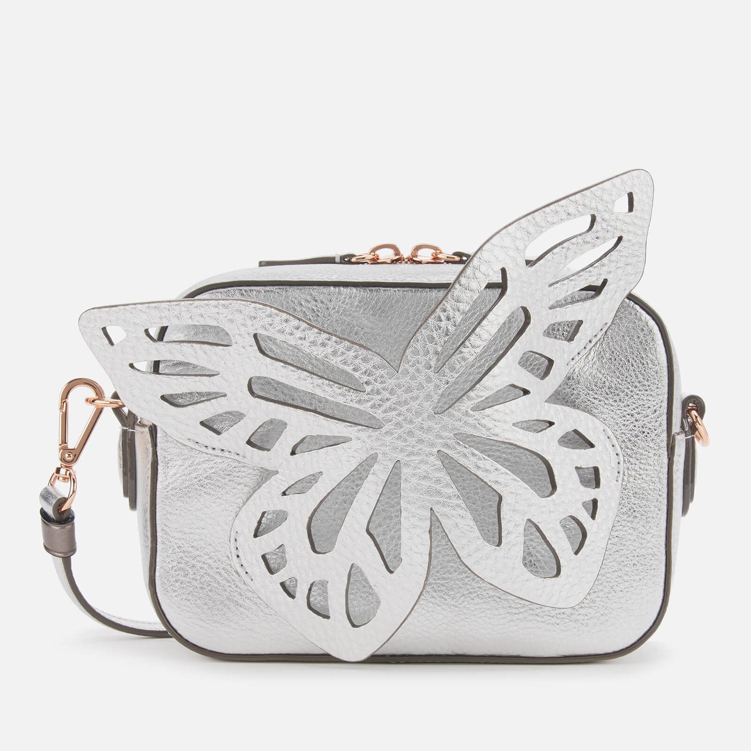 Flossy Butterfly Camera Bag - Silver 