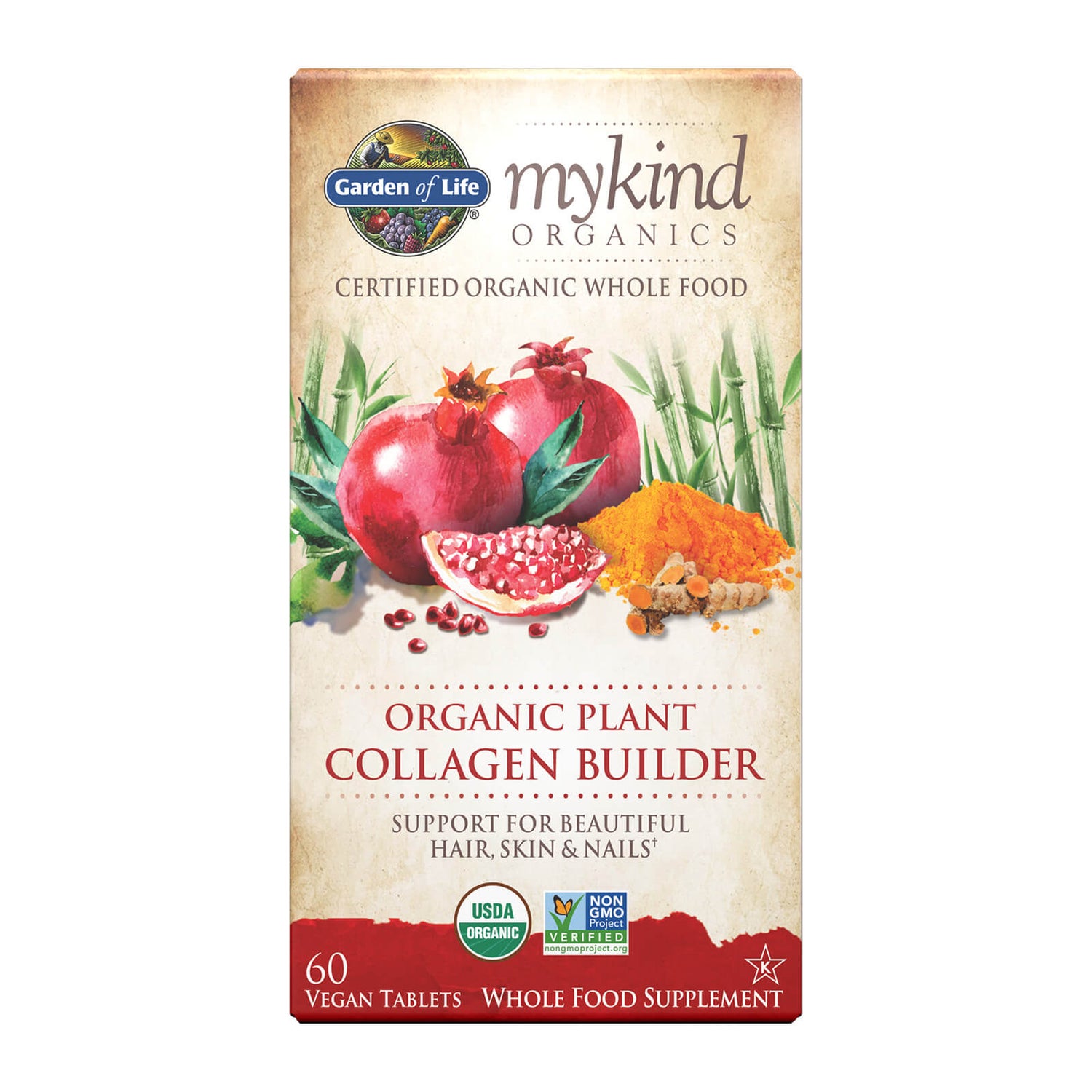 mykind Organics Pflanzenkollagebilder - 60 Tabletten