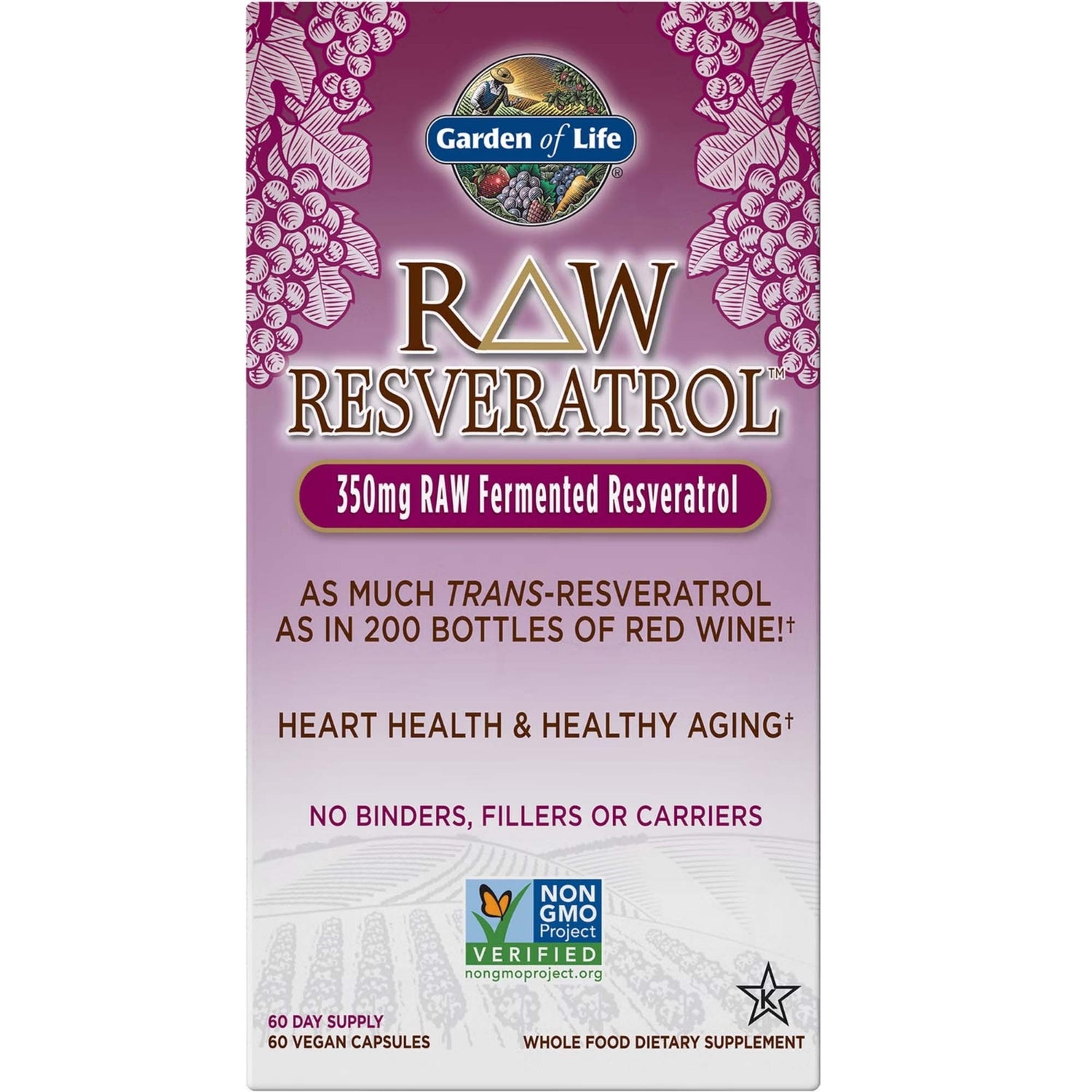 Raw 純素純天然白藜蘆醇 - 60 粒膠囊