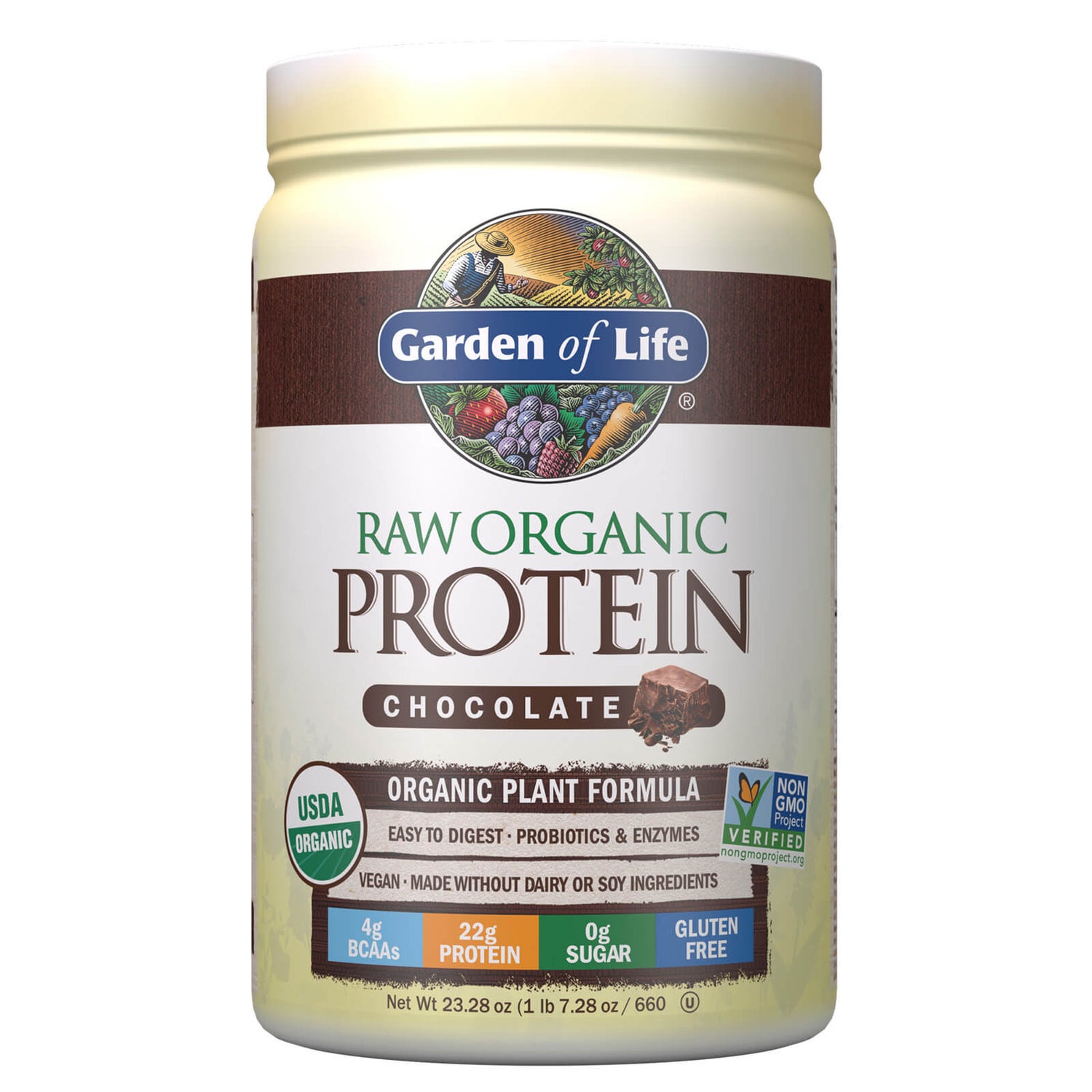 Poudre de protéines Raw Organic - Chocolat - 660 g