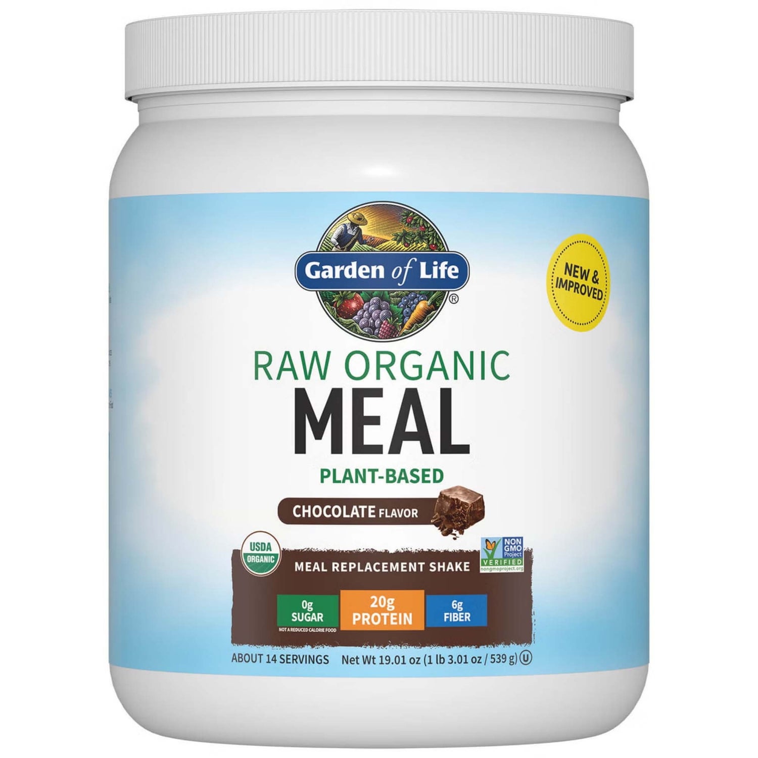Garden of Life Raw Organic All-In-One Chocolate Protein - 539g