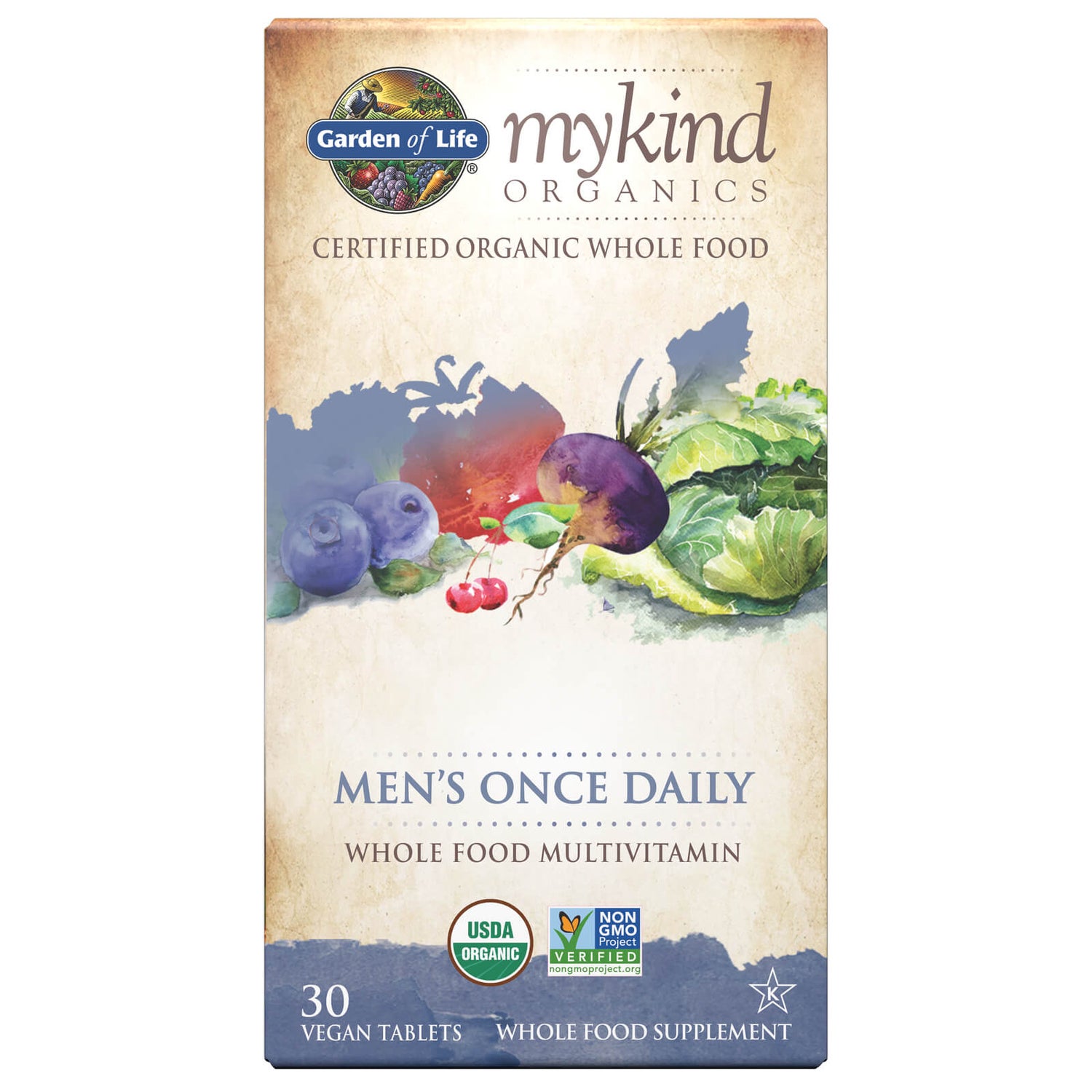 Comprimidos para hombre uno al día mykind Organics - 30 comprimidos