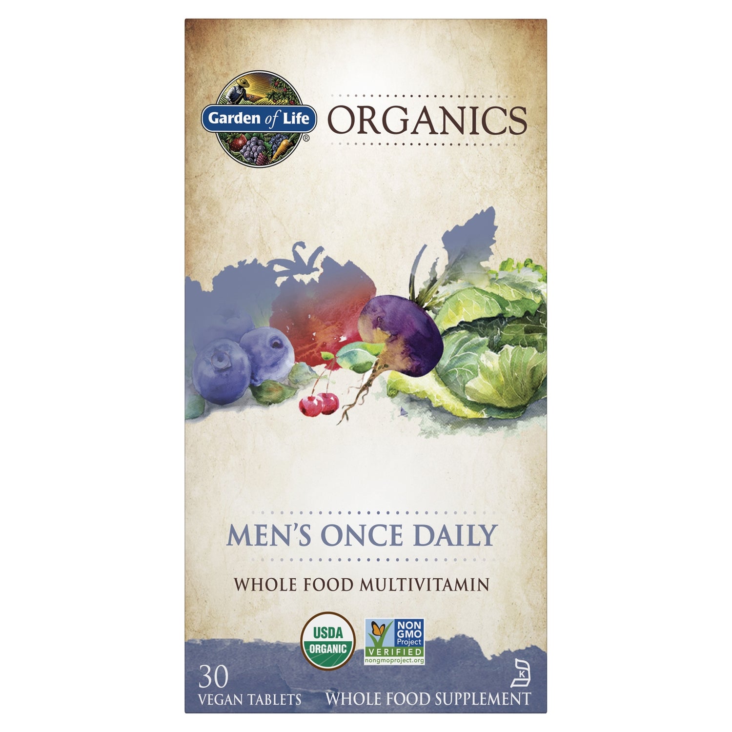 Organics 有機每日一次男性專用 - 30 錠