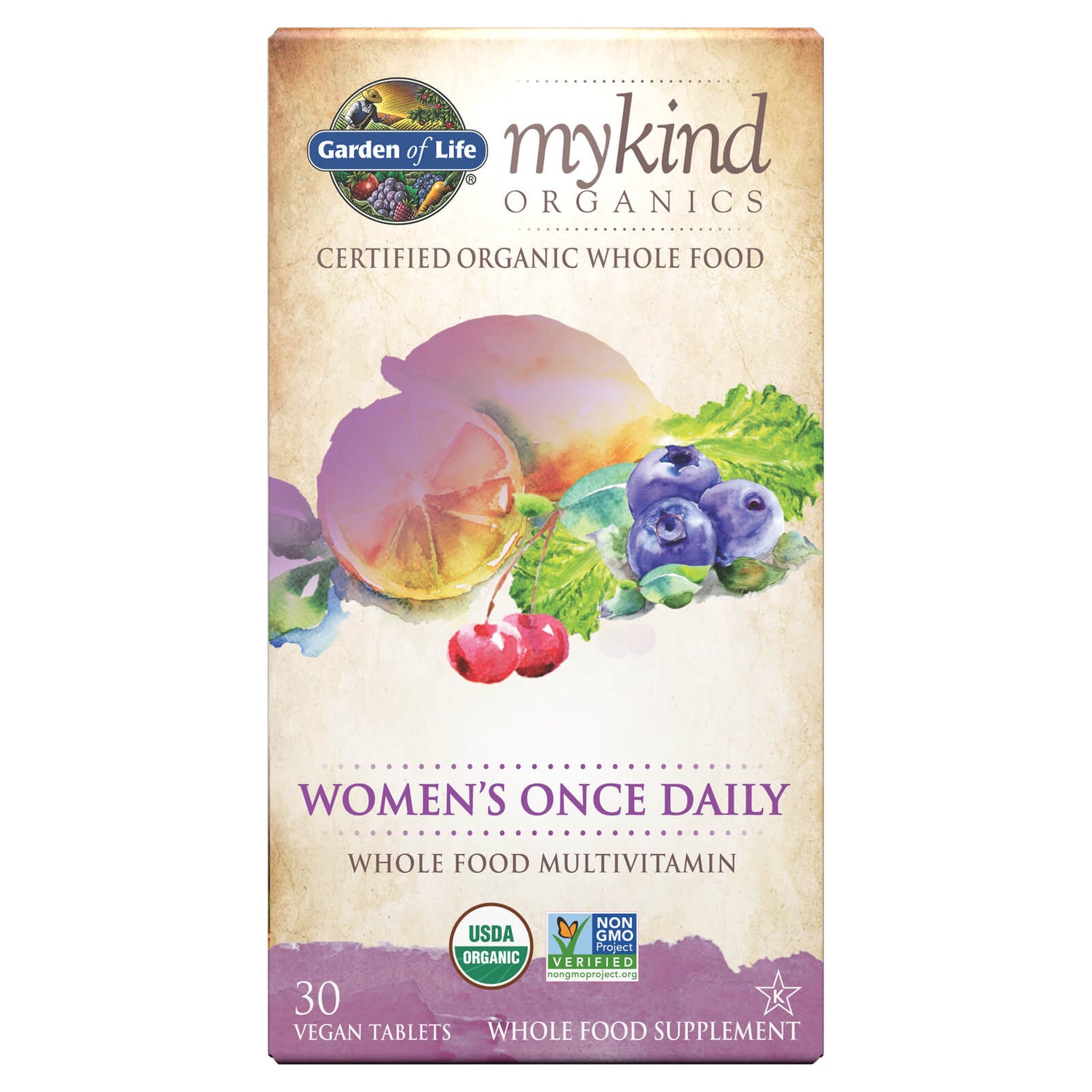 mykind Organics 女性每日一次綜合維他命－30 錠