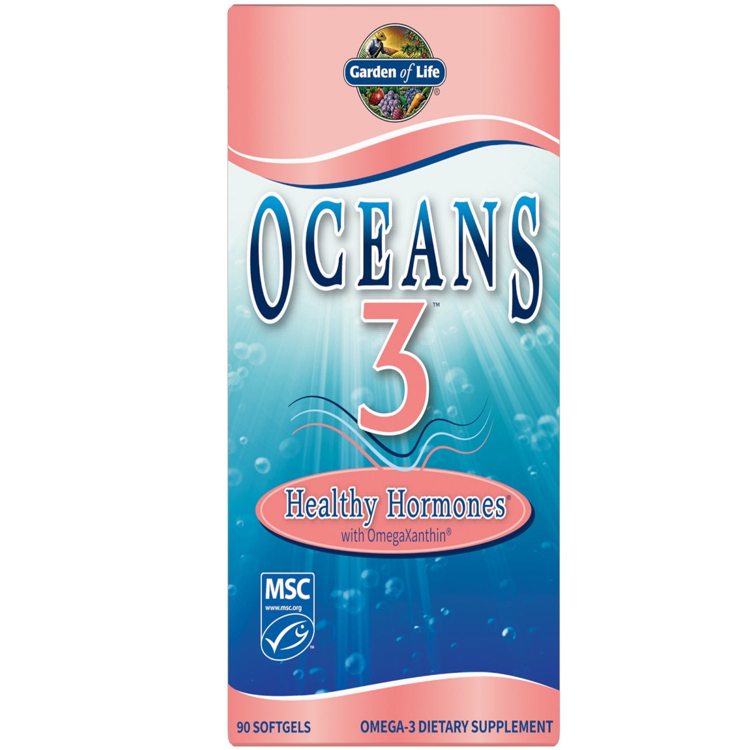 Oceans 3 Healthy Hormones Omega-3 with OmegaXanthin - 90 Softgels
