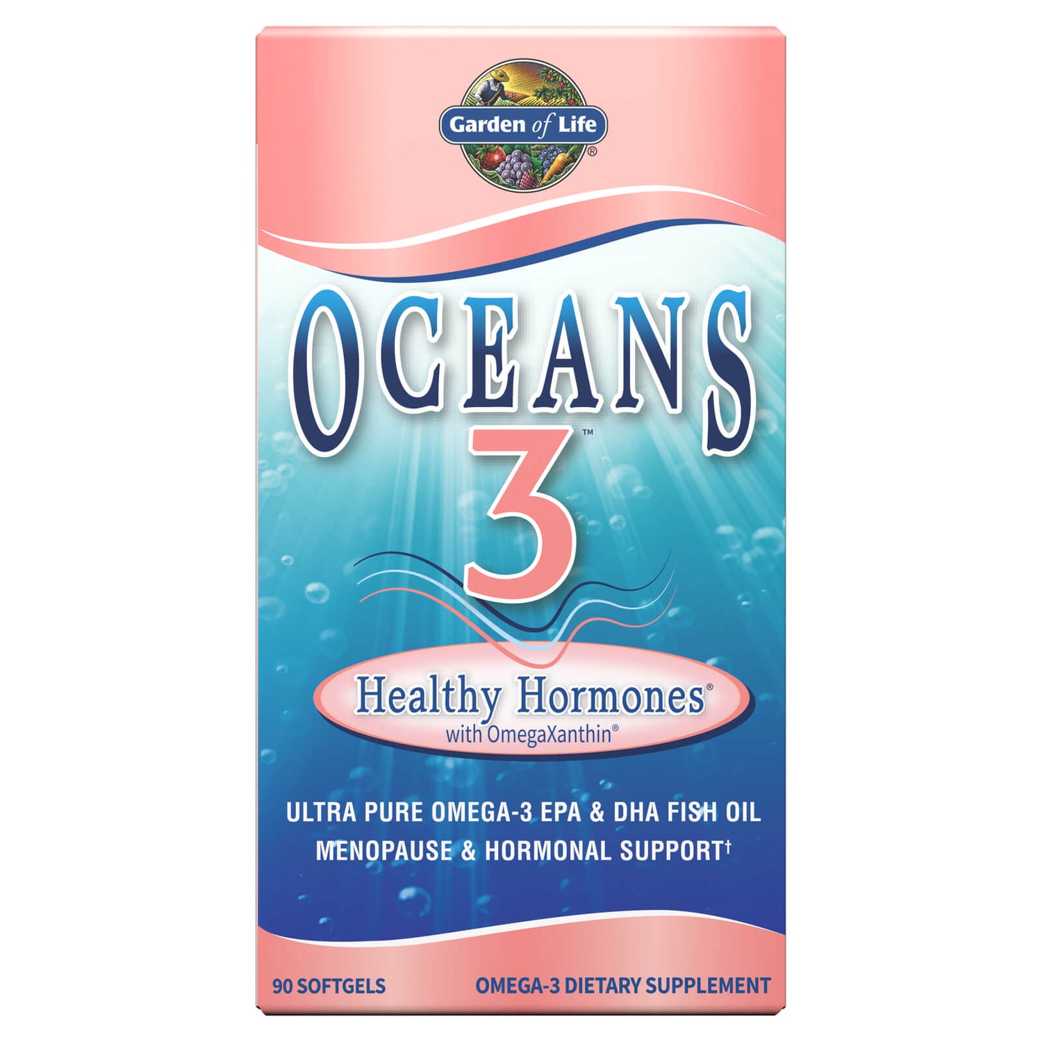 Oceans 3 Capsule molli per ormoni sani con Omega-3 e Omega xantina - 90  capsule molli | Garden of Life Italia