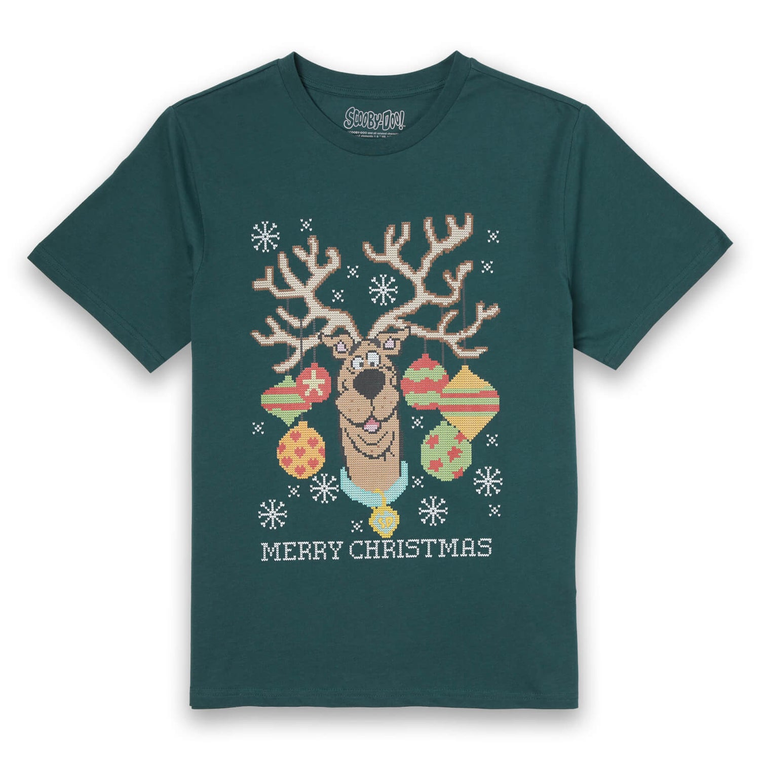 Scooby Doo Men's Christmas T-Shirt - Forest Green