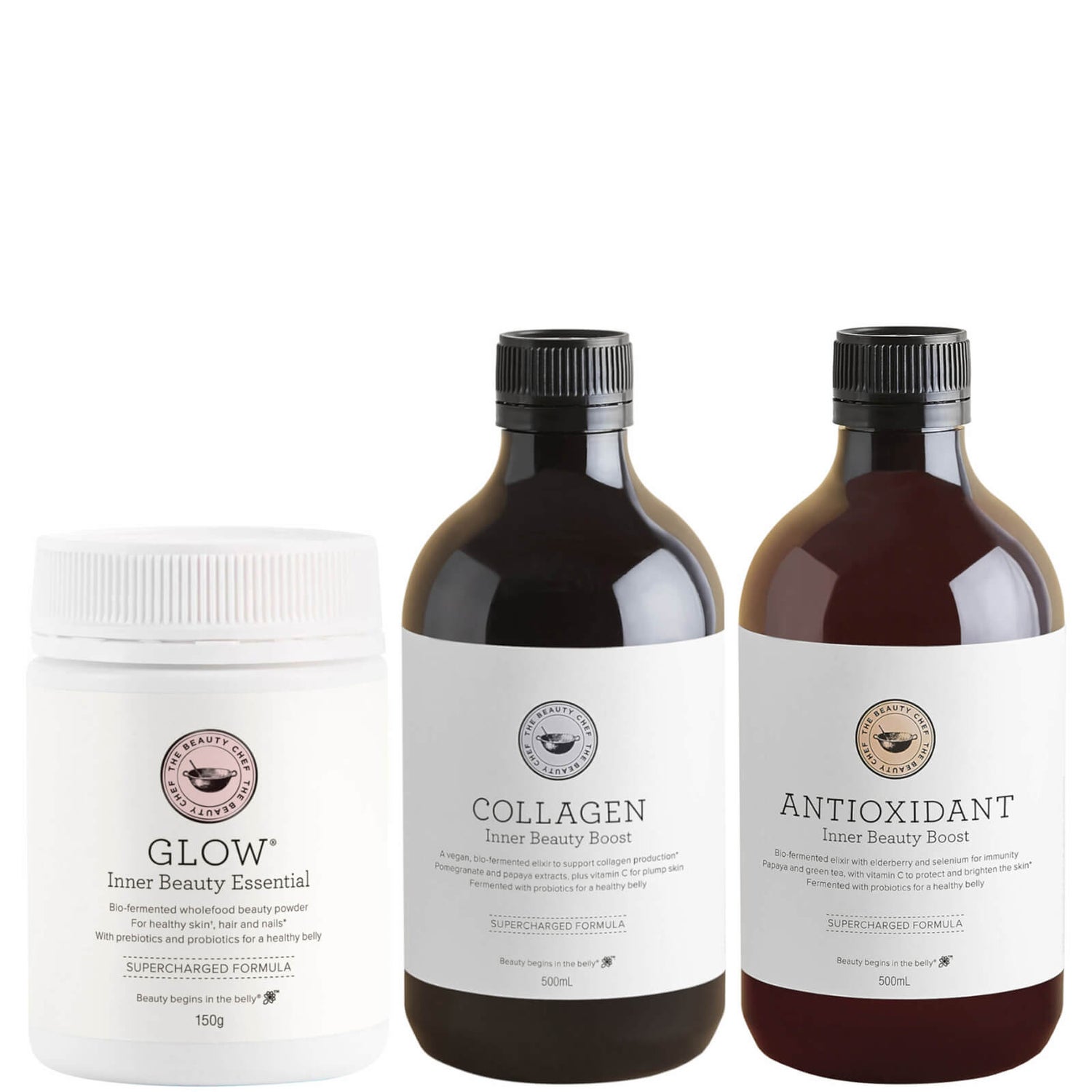 The Beauty Chef Glow, Collagen and Antioxidant Trio (Worth $167.00)