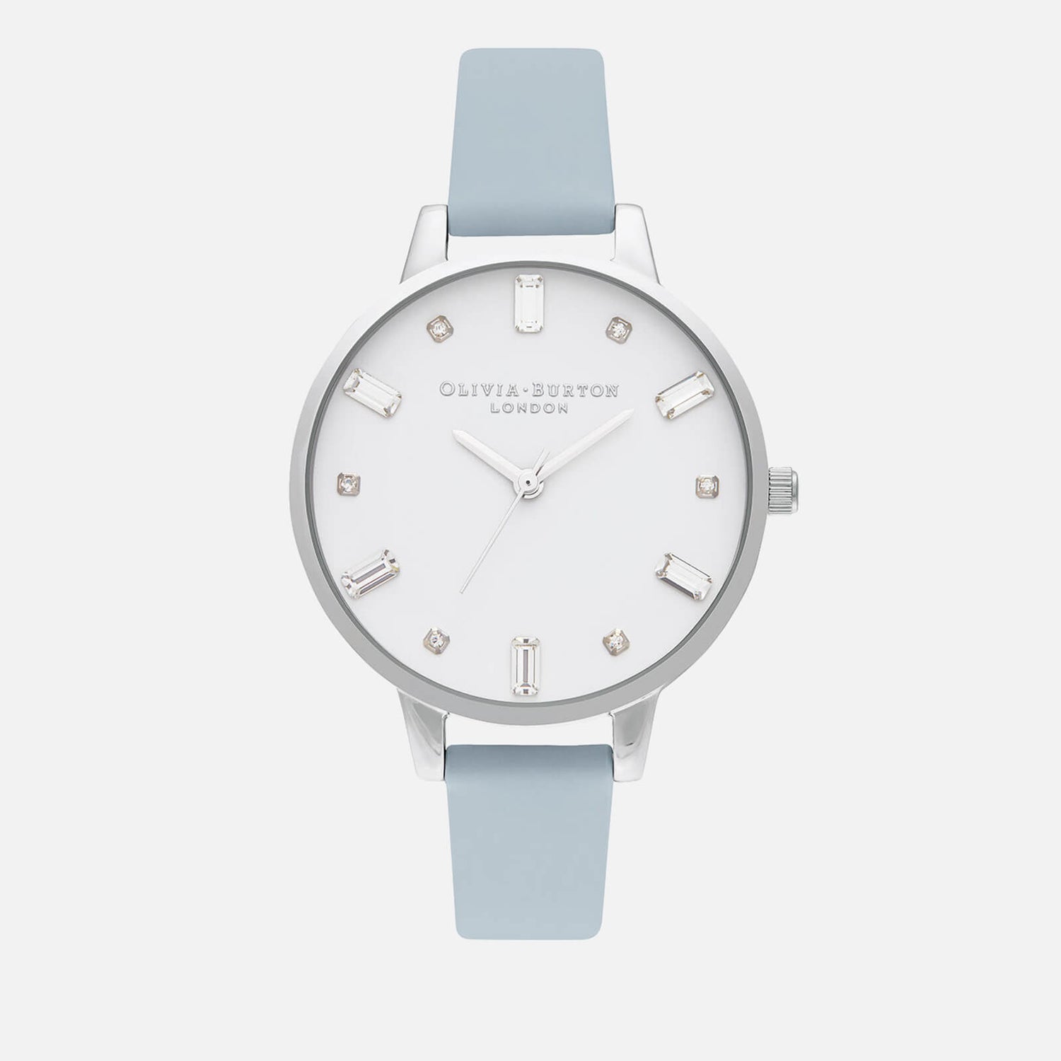 Olivia Burton Women s Bejewelled Watch Vegan Chalk Blue TheHut
