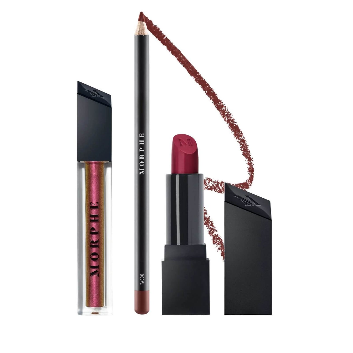 Morphe Out and A Pout Lip Trio - Smoky Red (Worth £26.50)