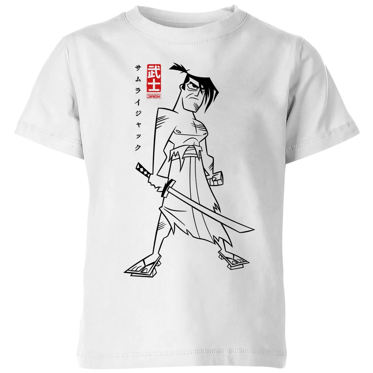 Vooraf sirene Aan boord Samurai Jack Kanji Kids' T-Shirt - White Clothing - Zavvi US