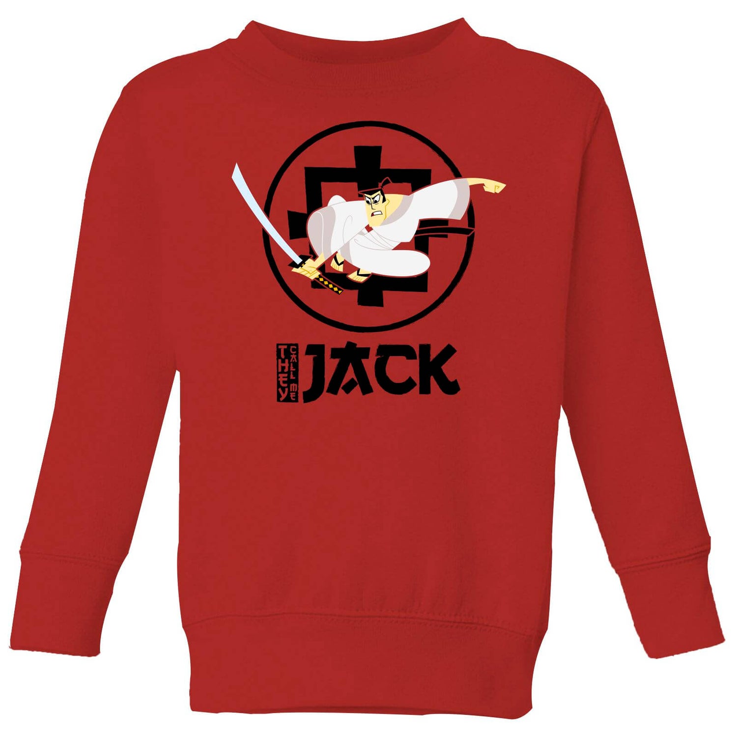 Samurai Jack They Call Me Jack Kids Sweatshirt Red