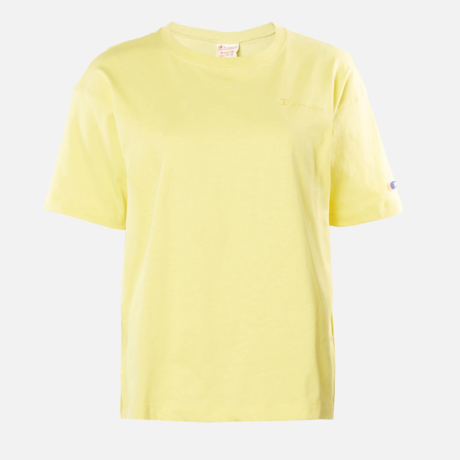 Champion Women s Oversized Crew Neck T Shirt Yellow TheHut