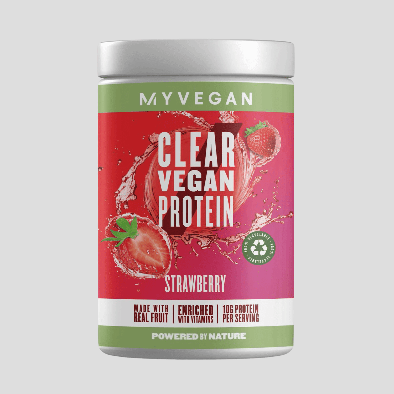 Klar vegansk protein - 20servings - Jordbær
