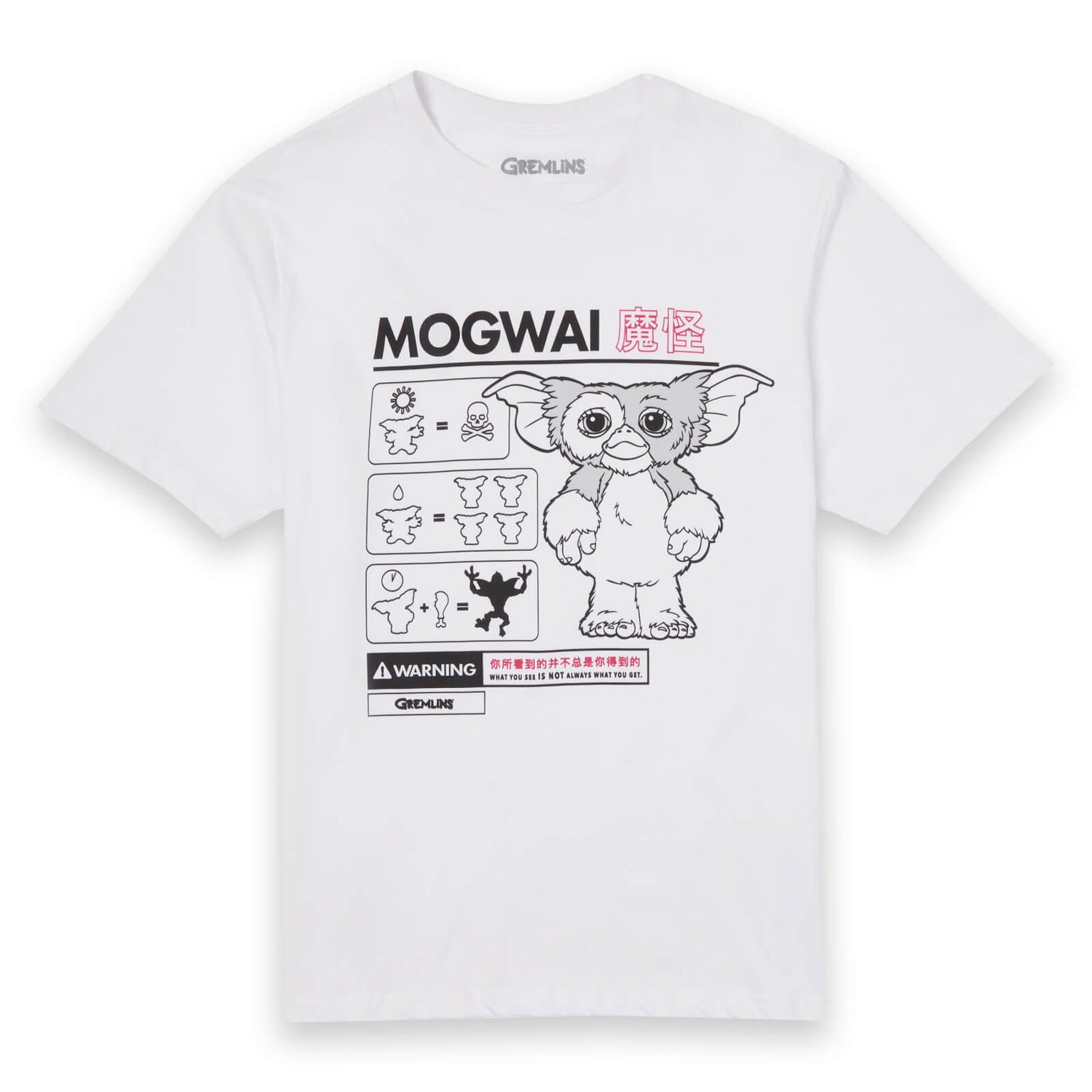 Gremlins Mogwai Instructional Men's T-Shirt - White