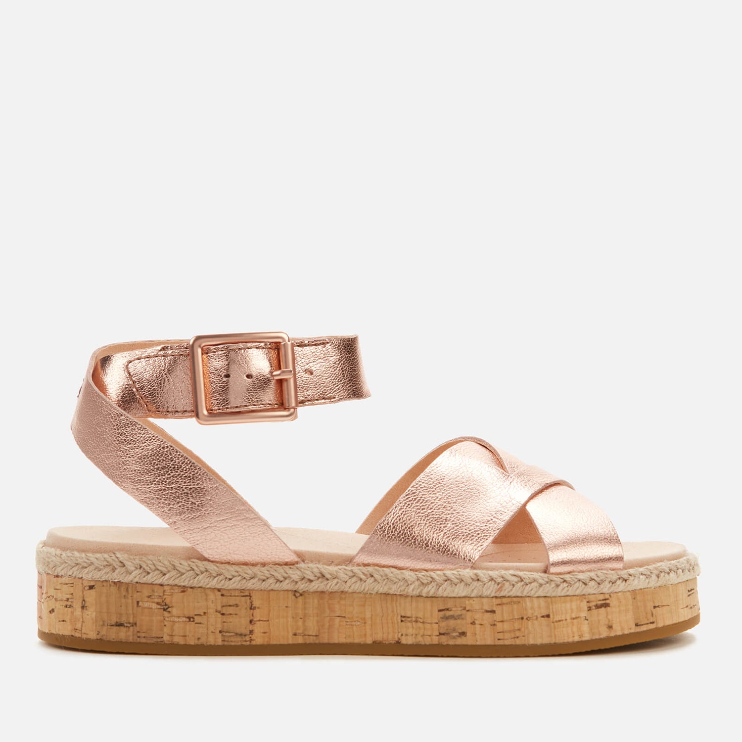 Rose gold clarks sandals discount