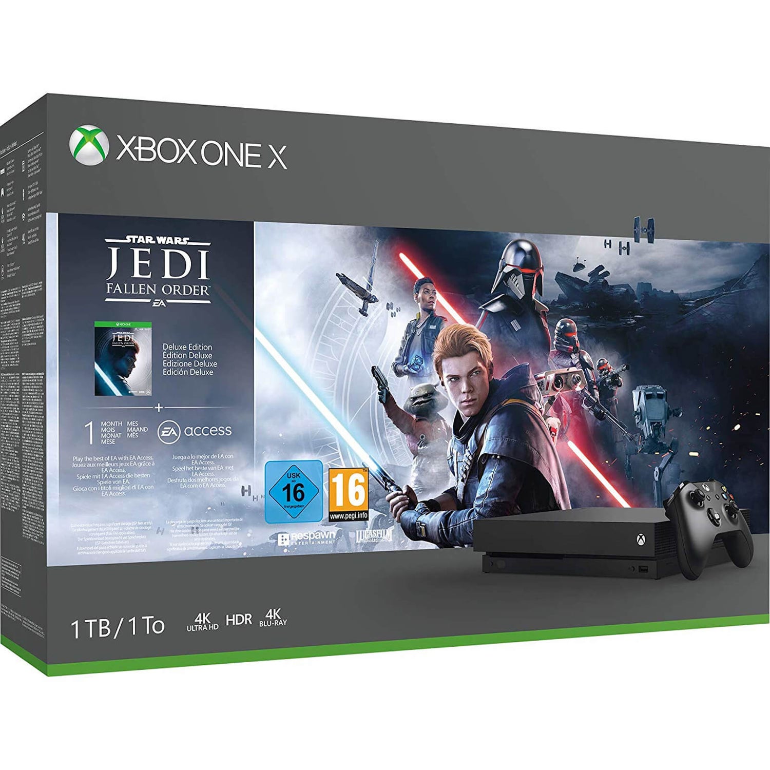 Curso de colisión navegador Envolver Xbox One X 1TB Star Wars Jedi Fallen Order Bundle Games | Zavvi España