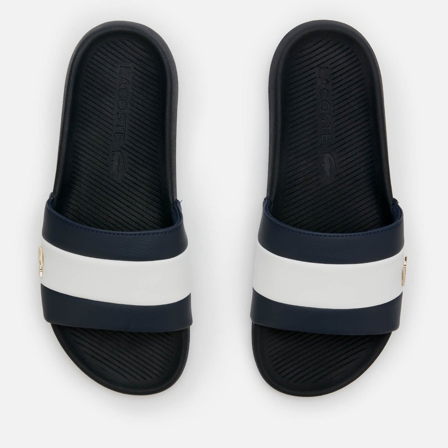 Lacoste Men's Croco Slide 120 Slide Sandals - Navy/White