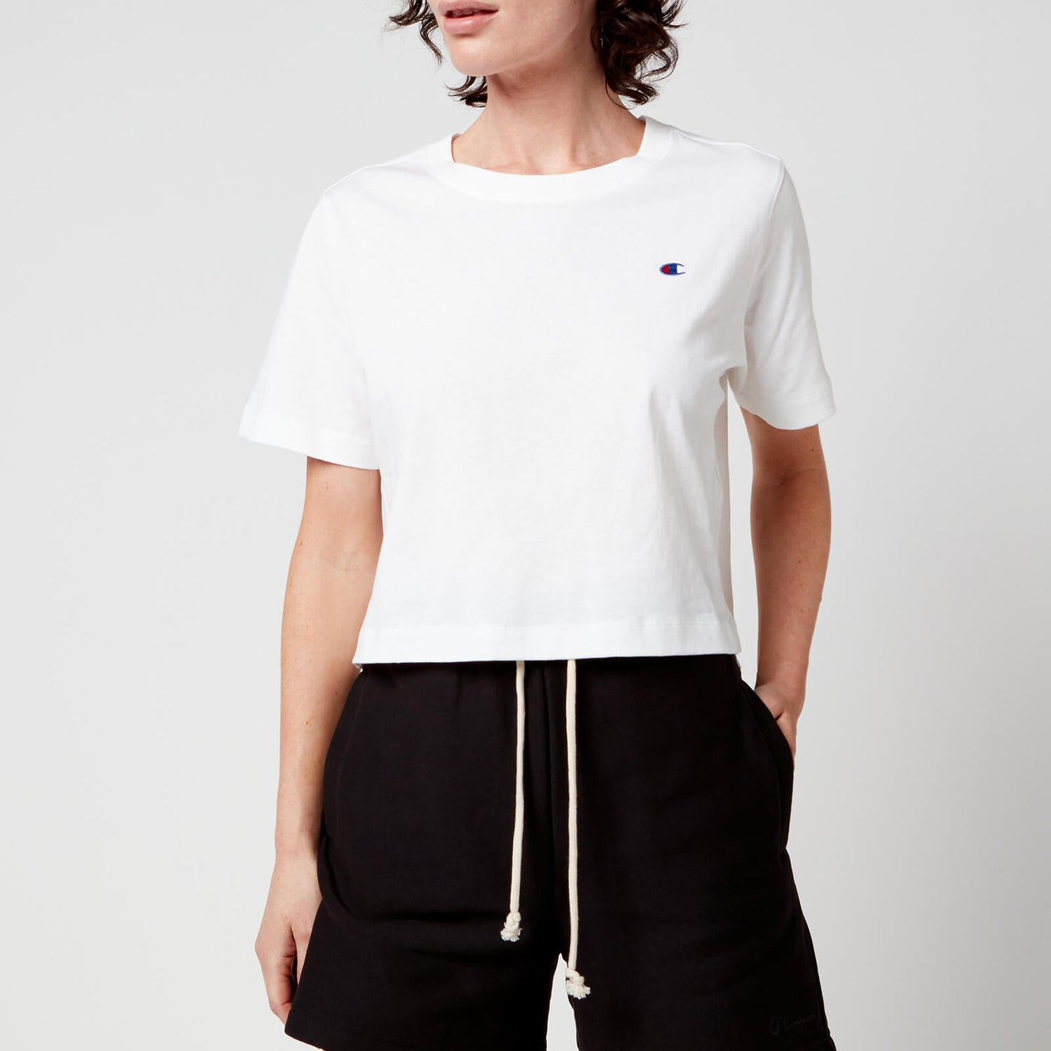 Champion Women's Crewneck Crop Top - White