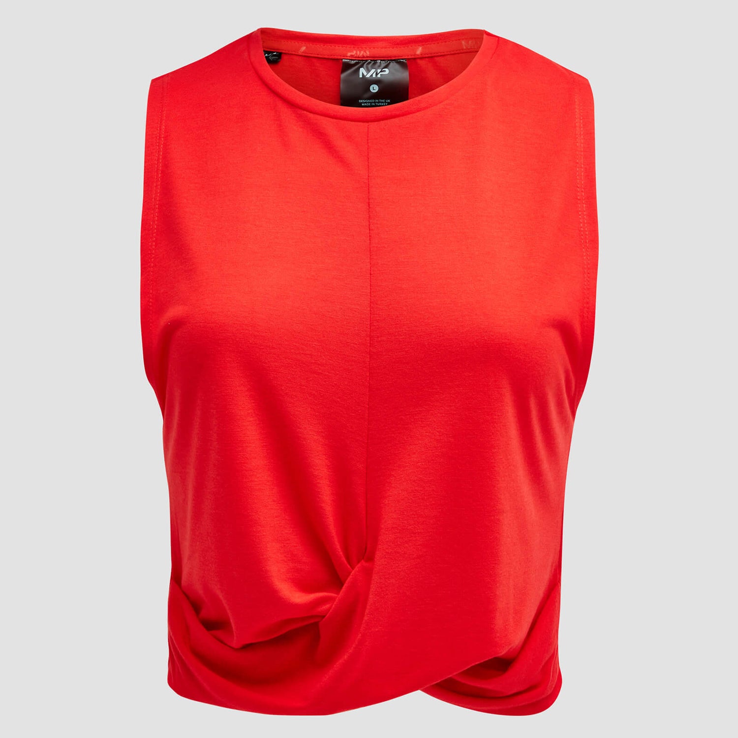 „Power“ trumpi marškinėliai su užrišimu - Raudona