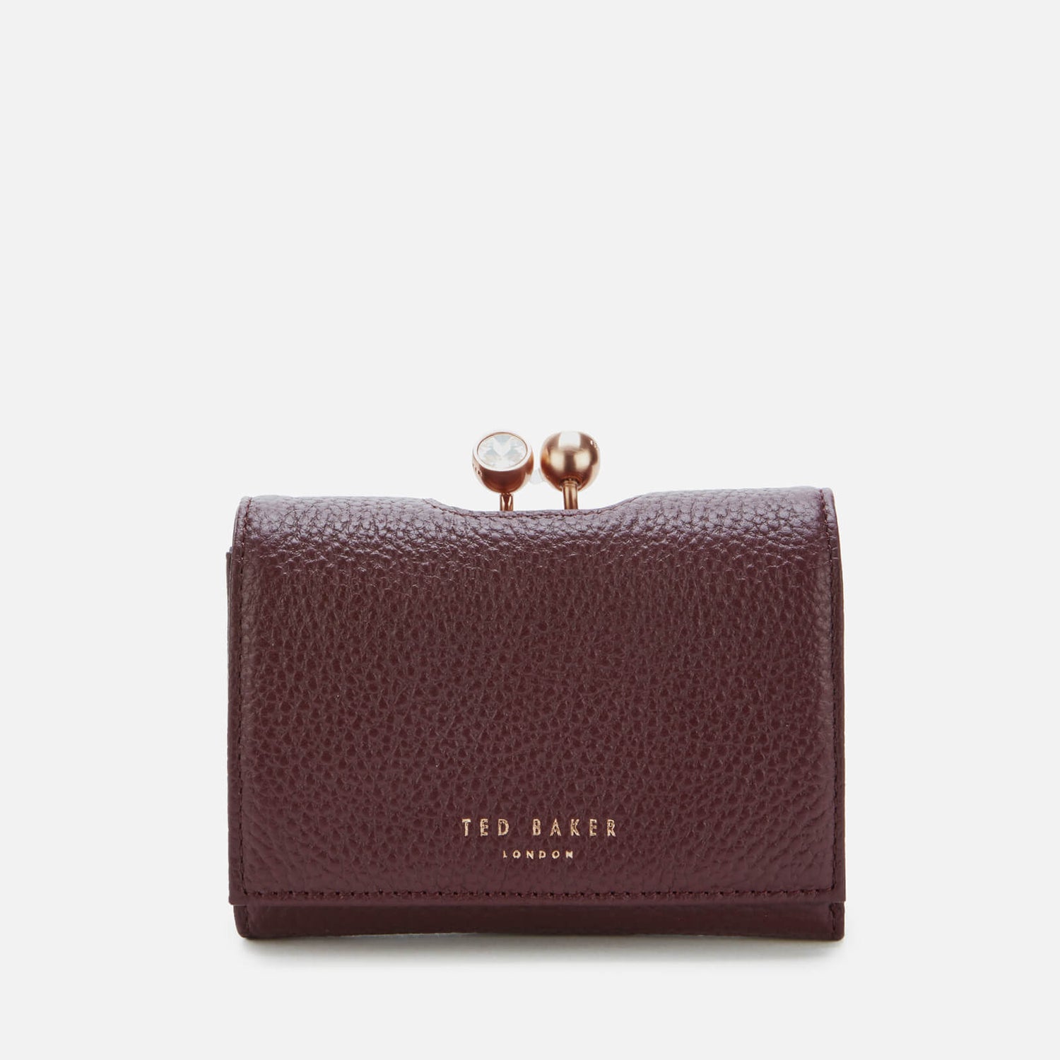 Ted Baker Women s Suri Twist Crystal Mini Bobble Purse Maroon