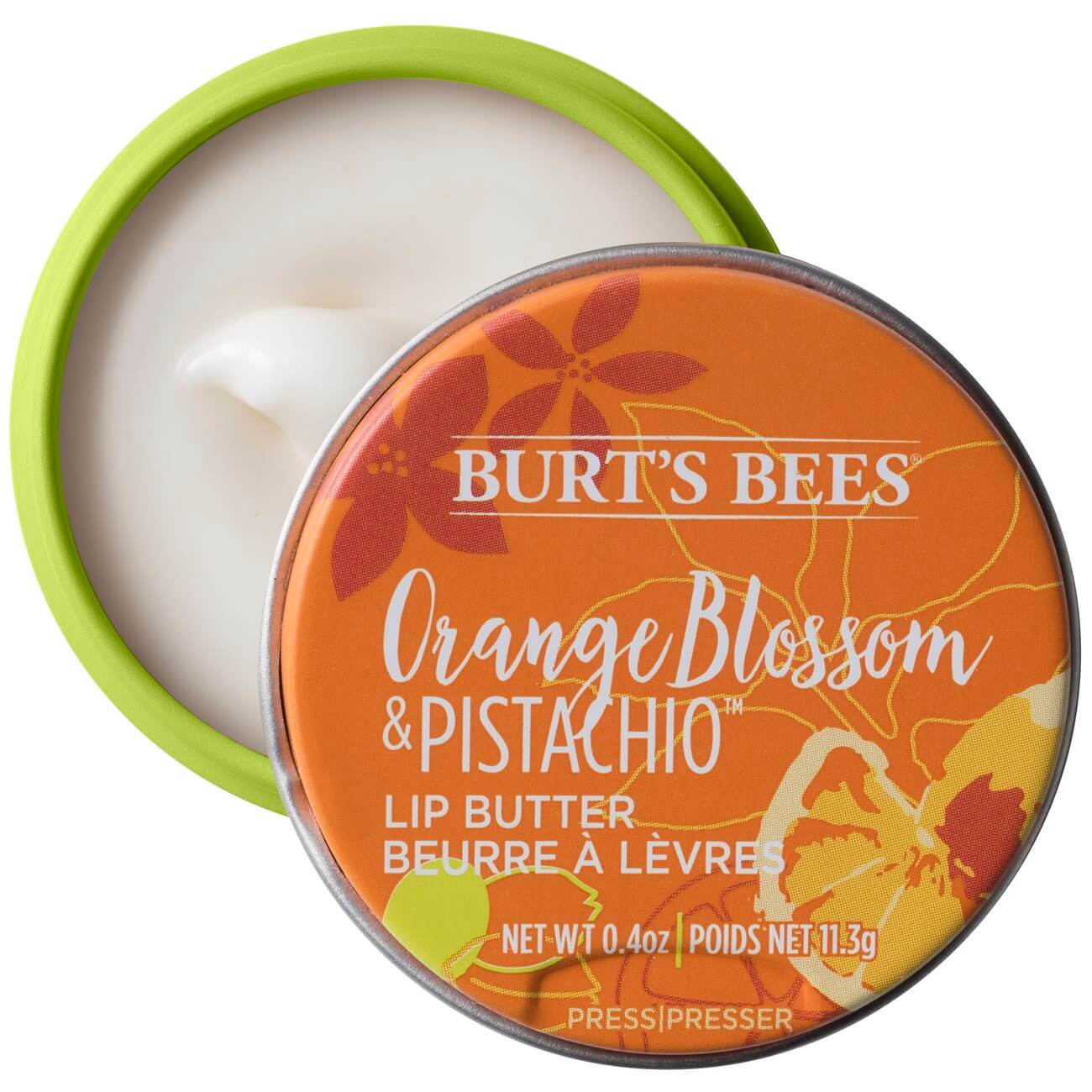 Burt's Bees 100% Natural Moisturizing Lip Butter with Orange Blossom and Pistachio, 11.3g