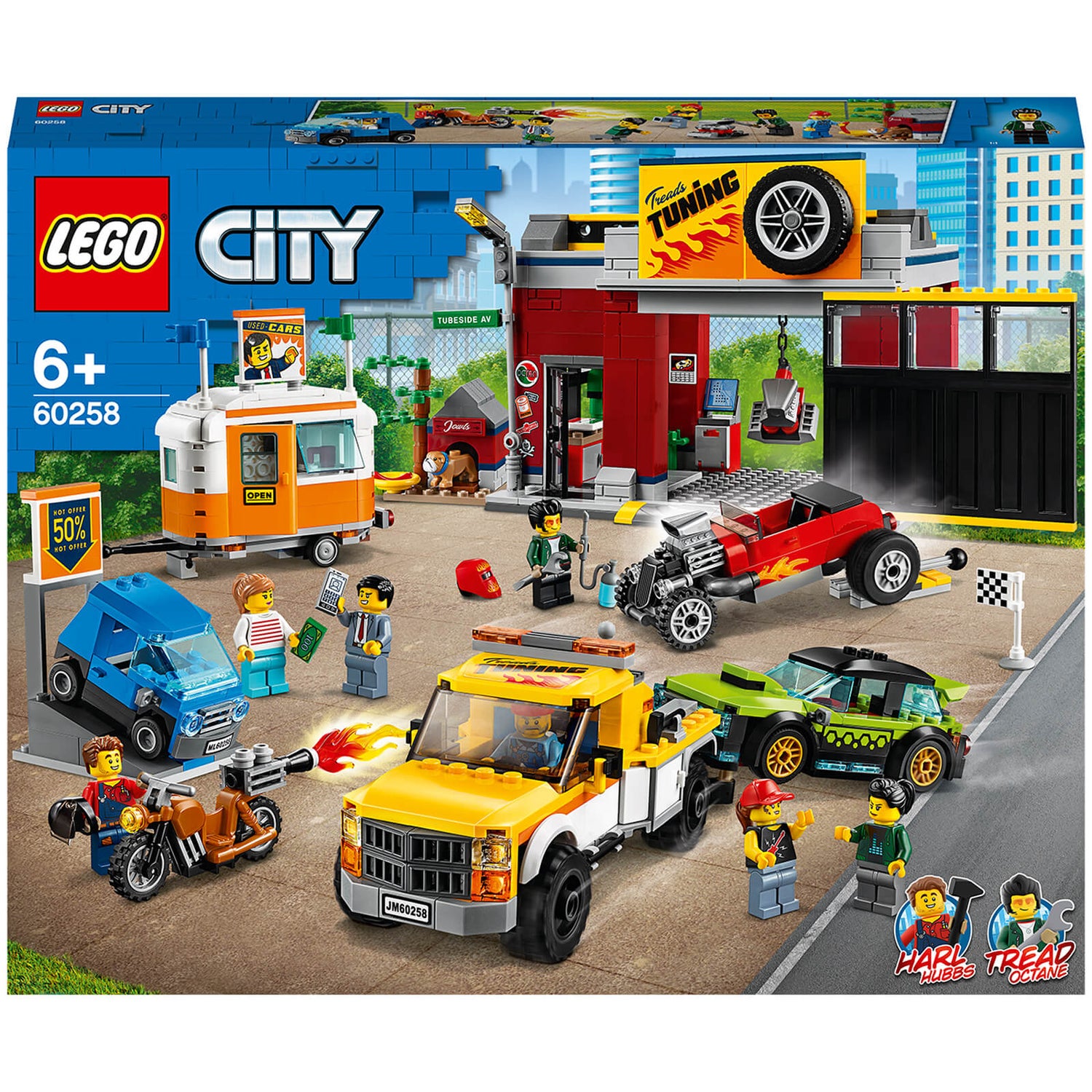 LEGO City Nitro Wheels Tuning Workshop Building Set (60258) Toys